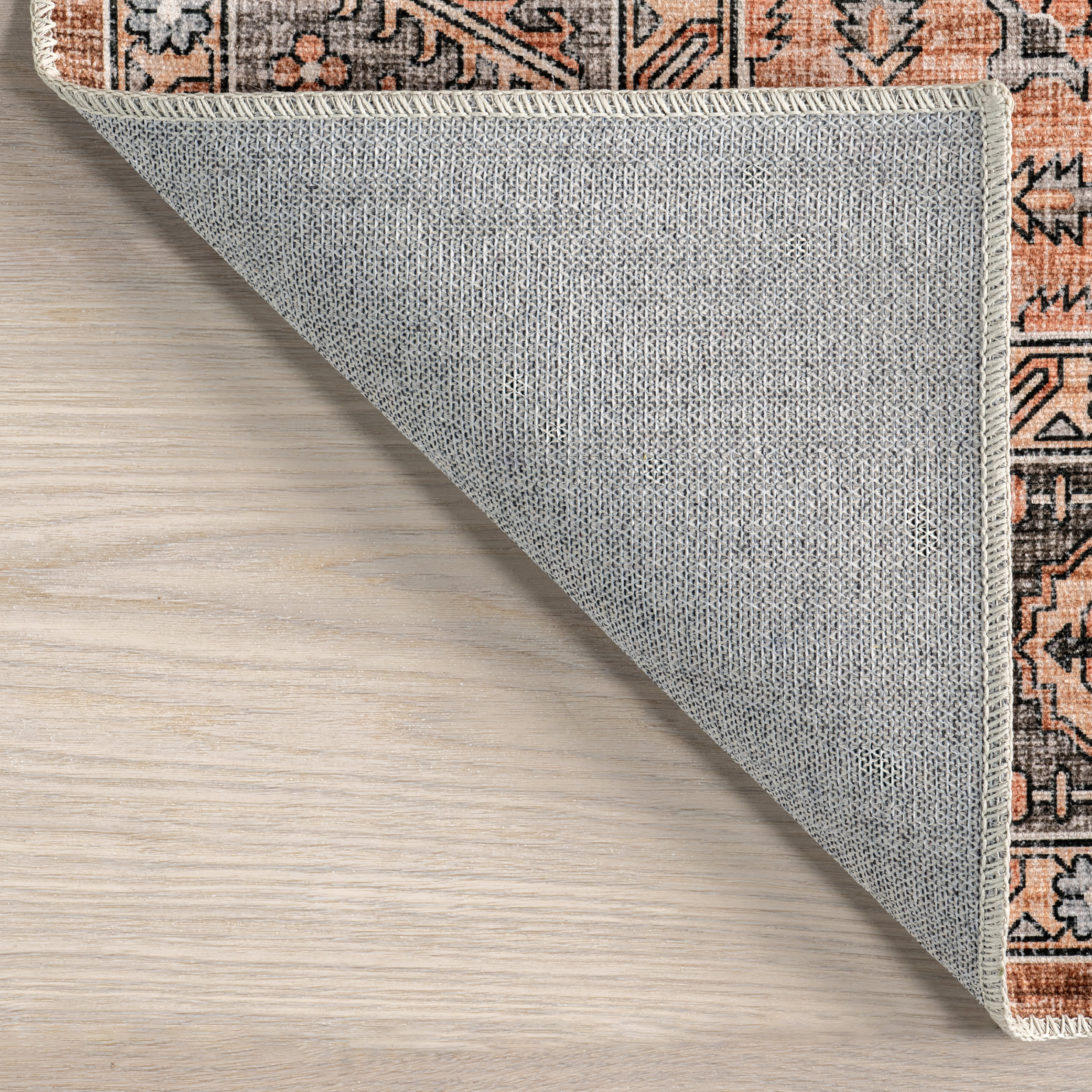 Ginevra Moody Medallion Spill Proof Washable Rug | Sienna Brown - Image 6