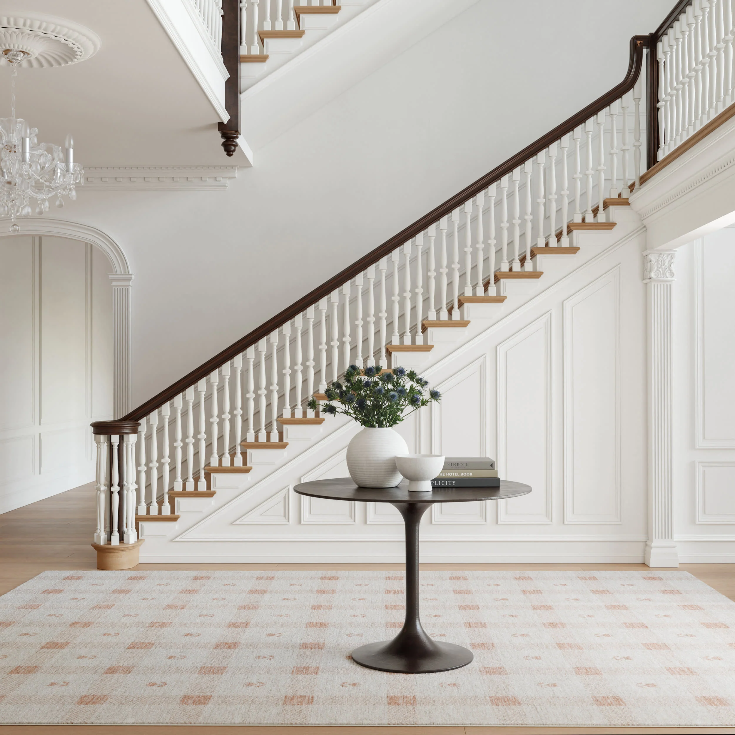 Gingham Machine Washable Rug | Blush - Image 2