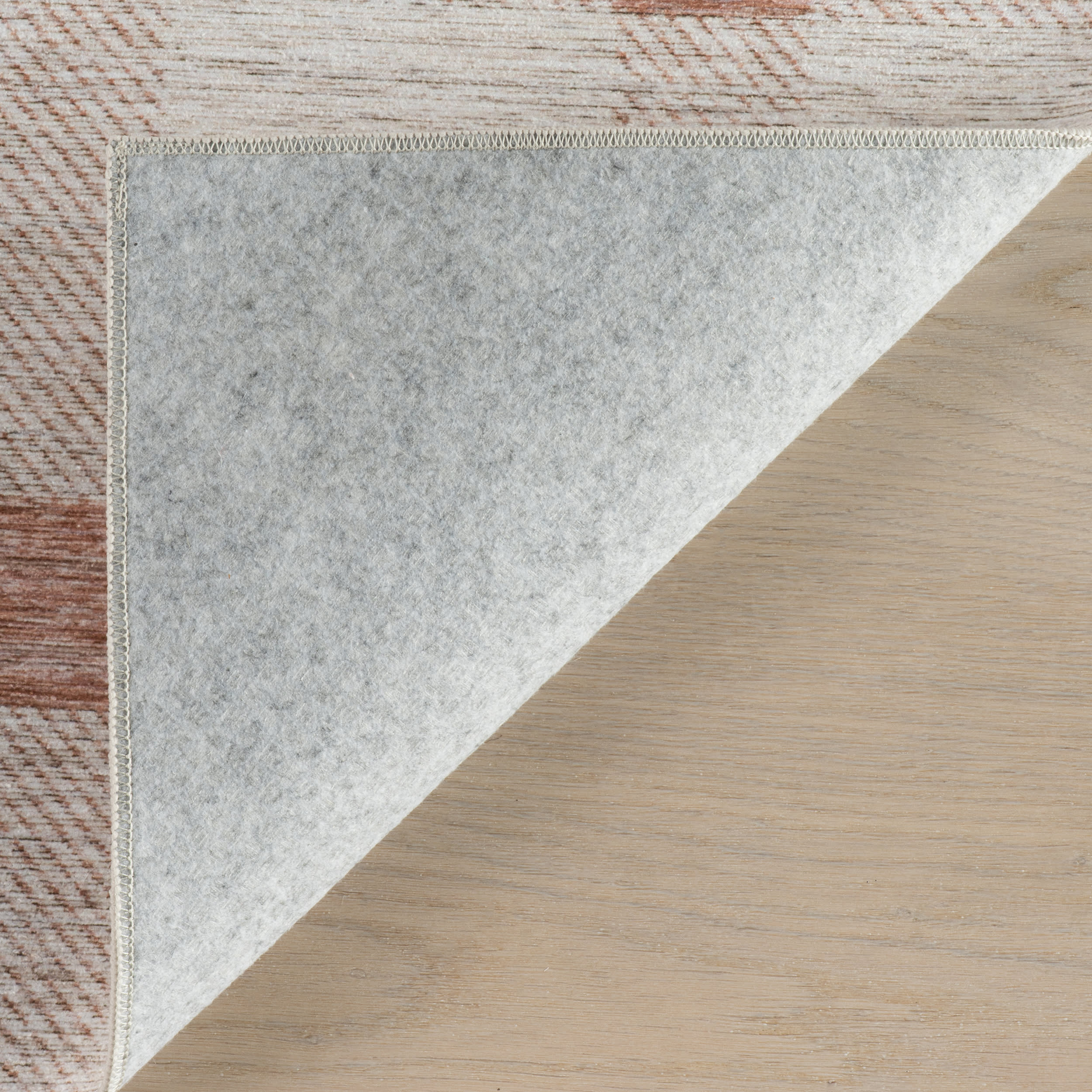 Gingham Machine Washable Rug | Blush - Image 7