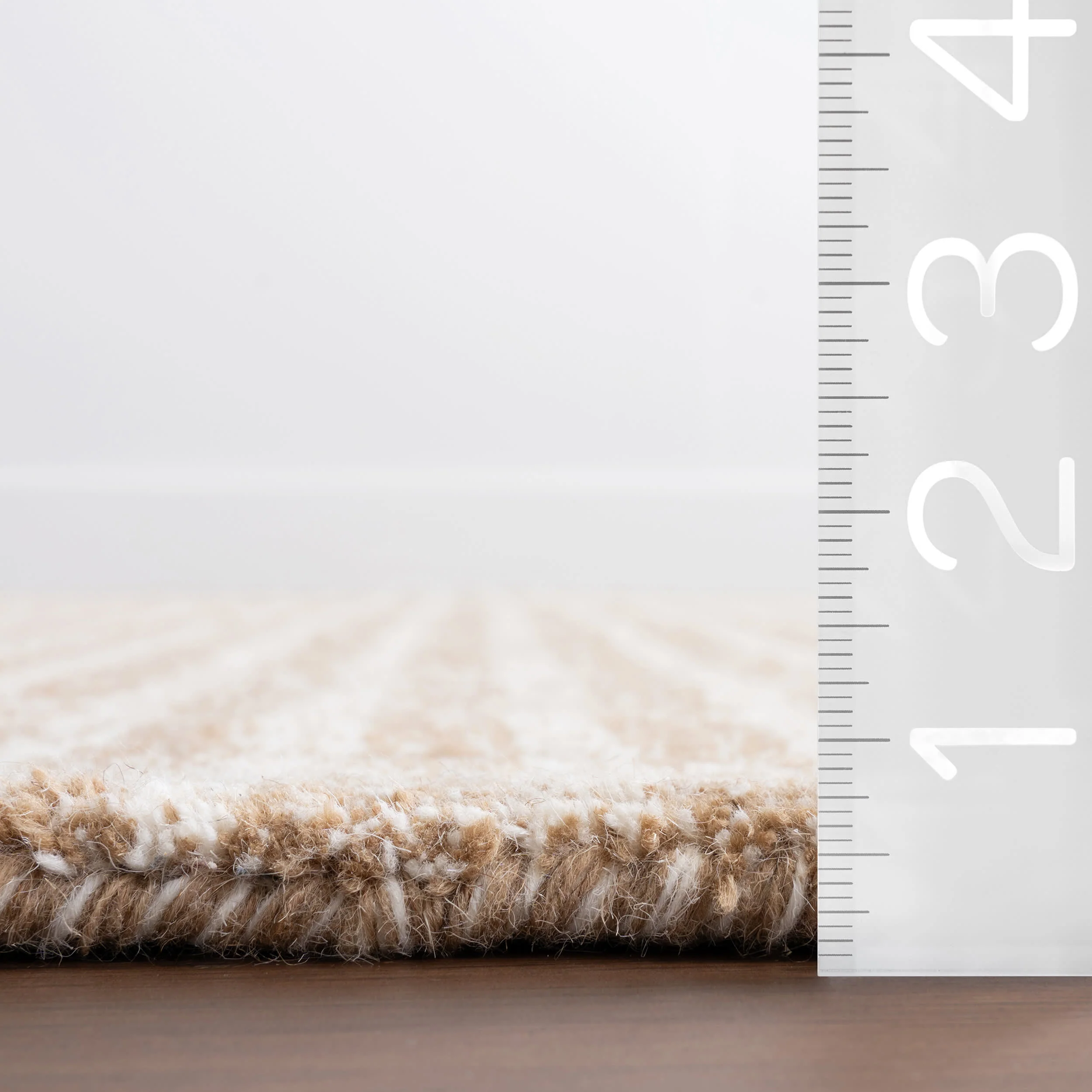 Gio Crosshatch Wool Rug | Beige - Image 5