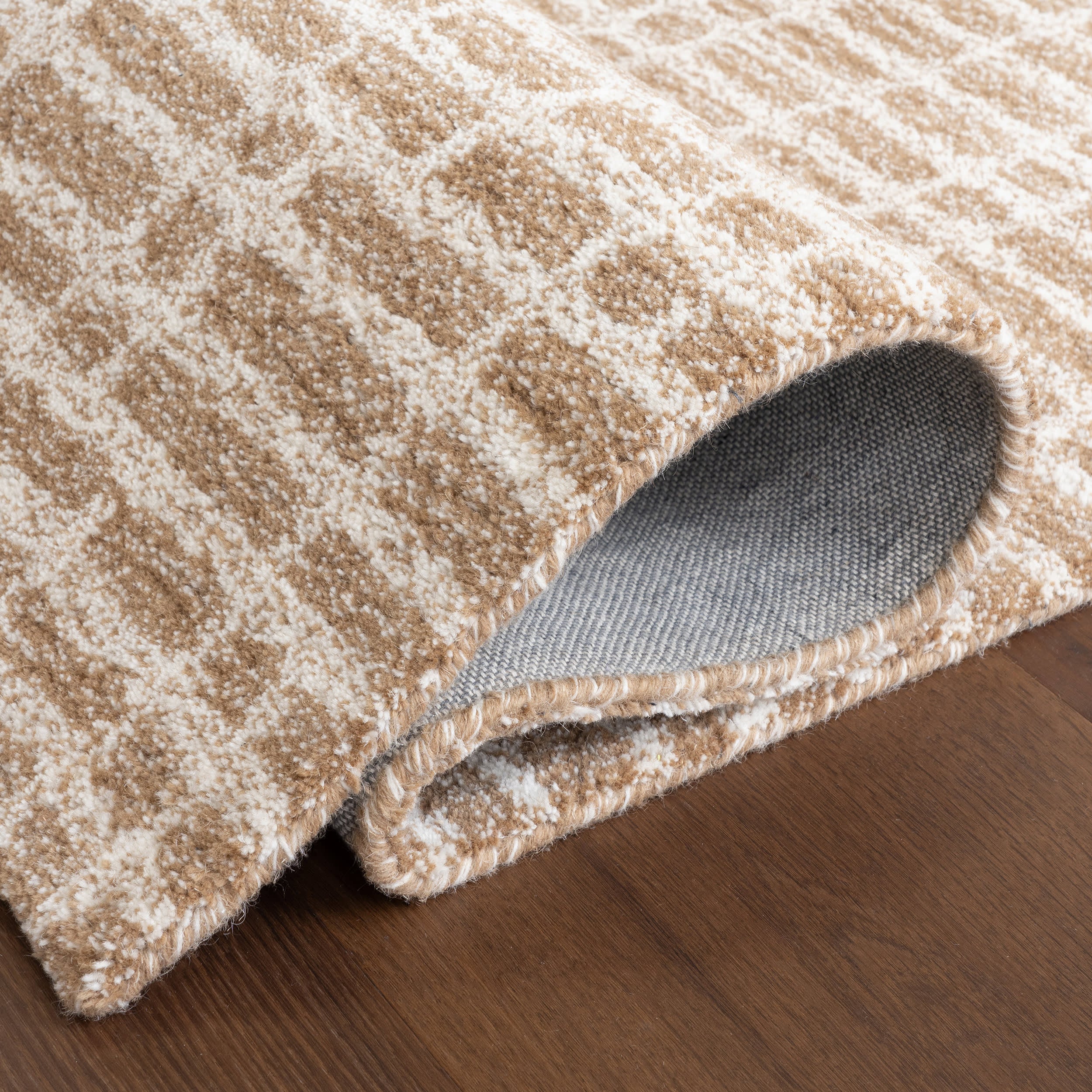 Gio Crosshatch Wool Rug | Beige - Image 8