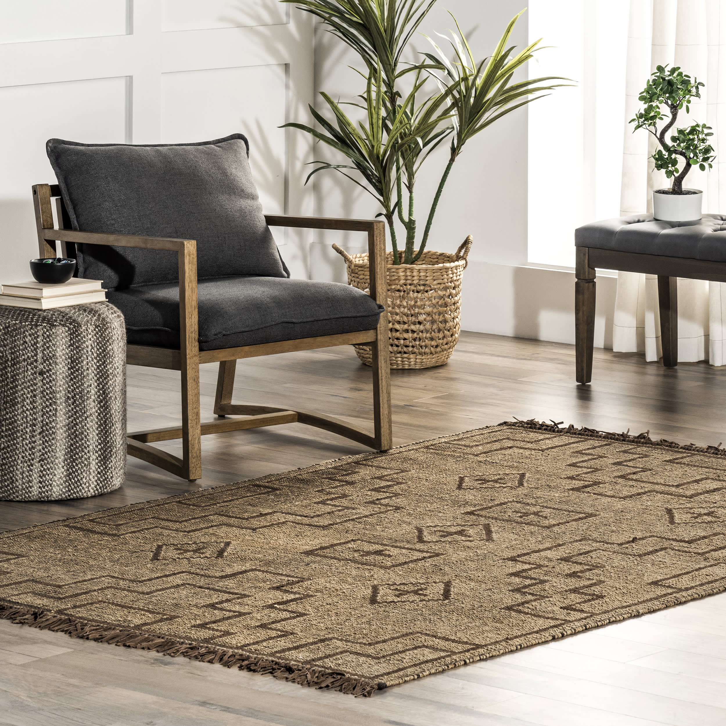 Giovanna Tuareg Mat Rug | Natural - Image 2