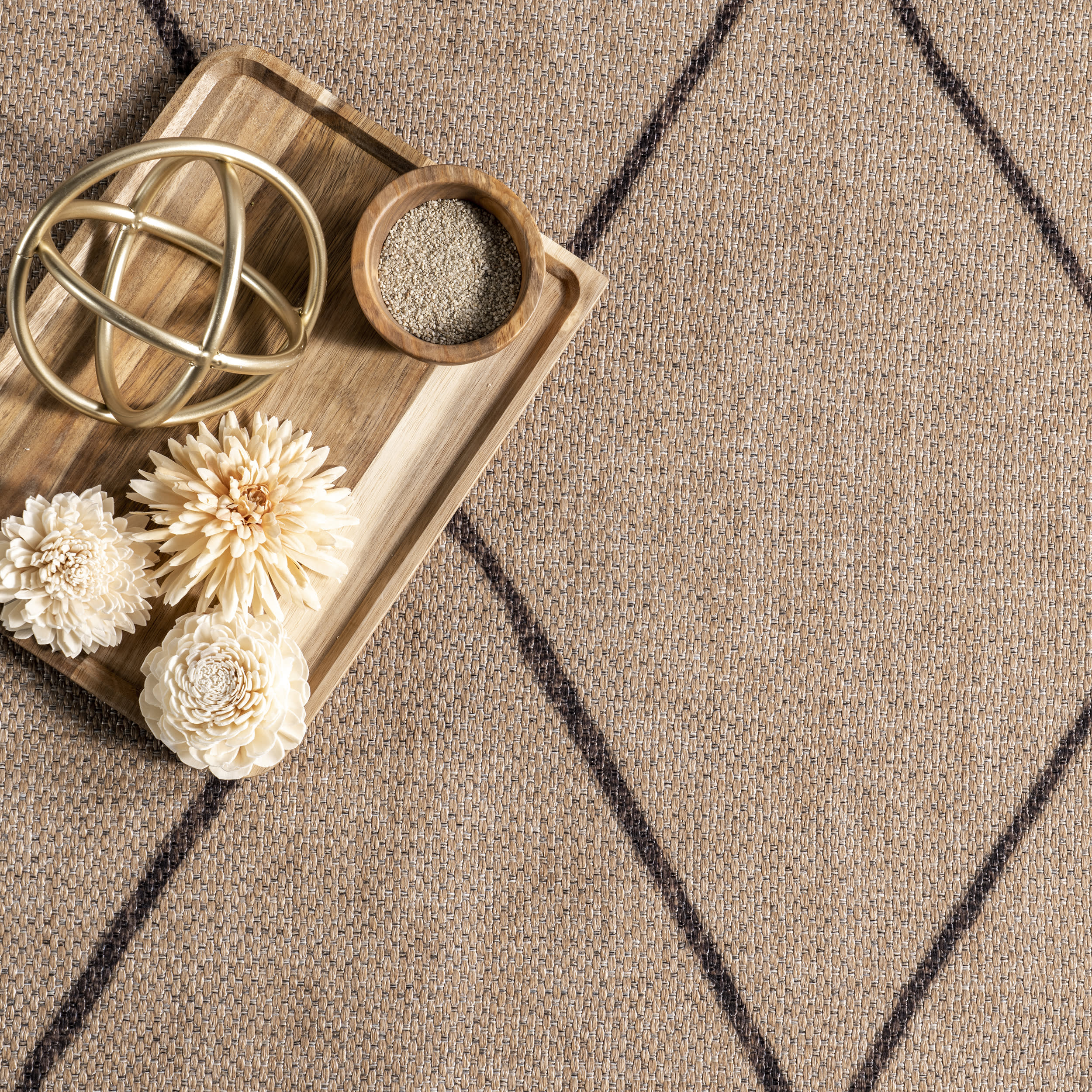 Giselle Easy-Jute Washable Trellis Rug | Natural - Image 7