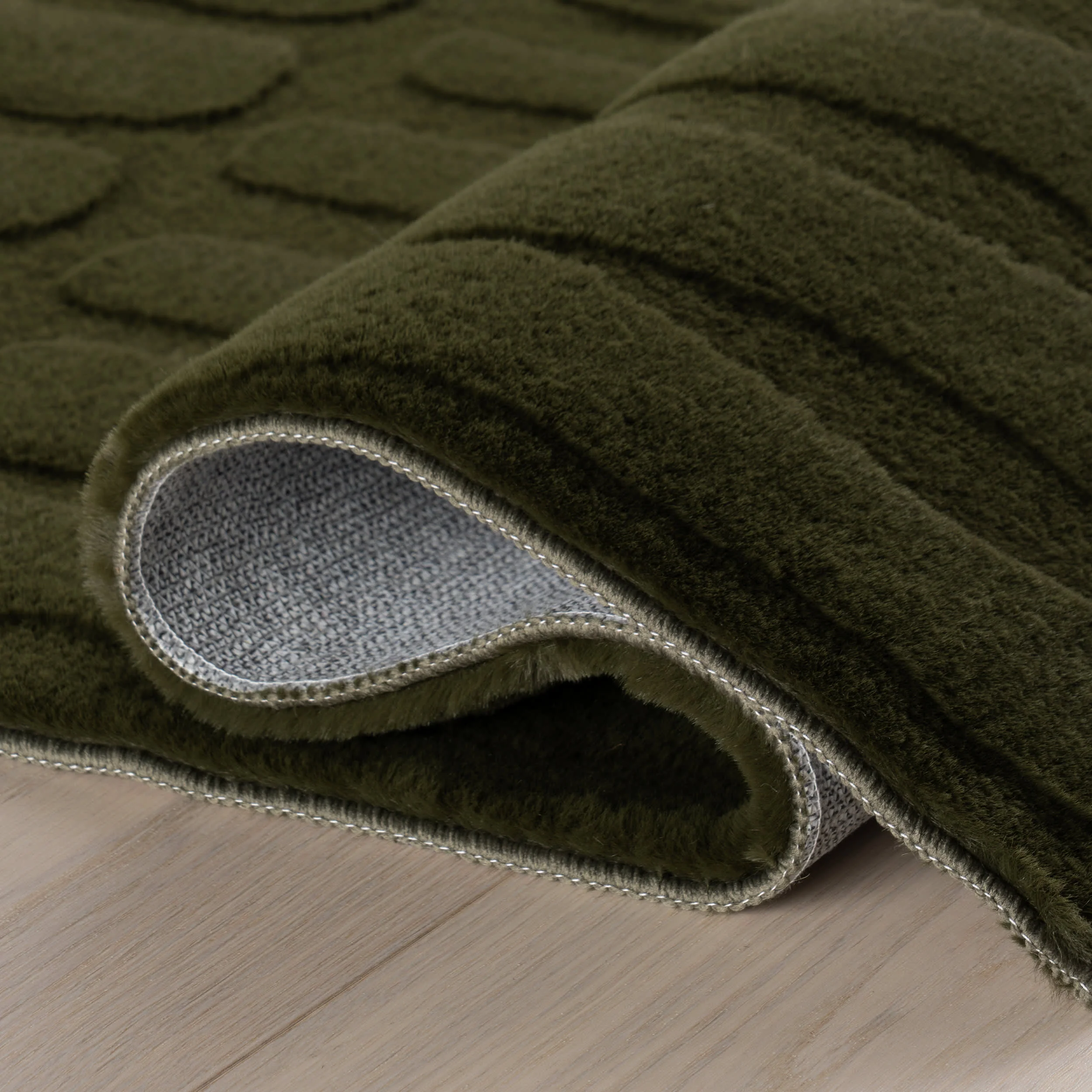Giselle Solid Cloud Washable Rug | Green - Image 11