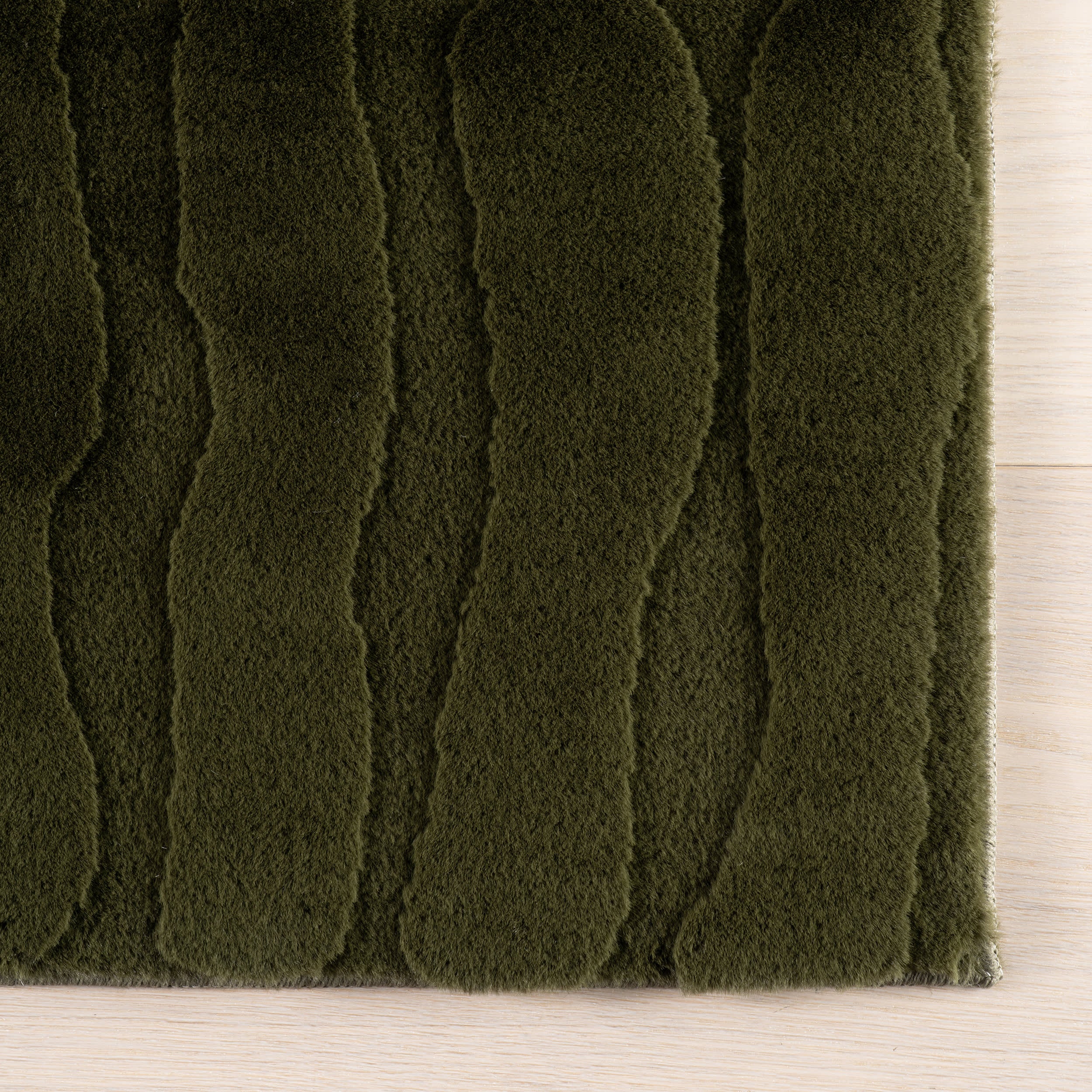 Giselle Solid Cloud Washable Rug | Green - Image 4