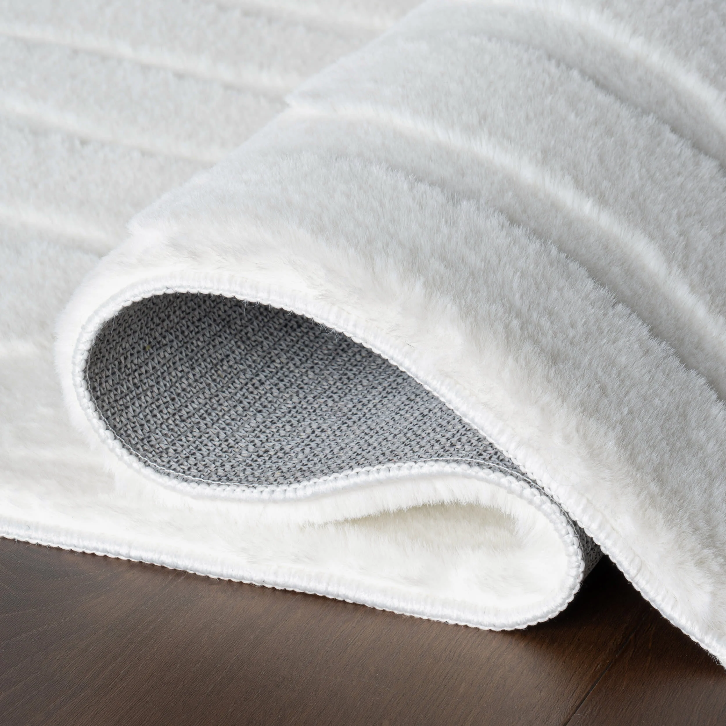 Giselle Solid Cloud Washable Rug | Off White - Image 11