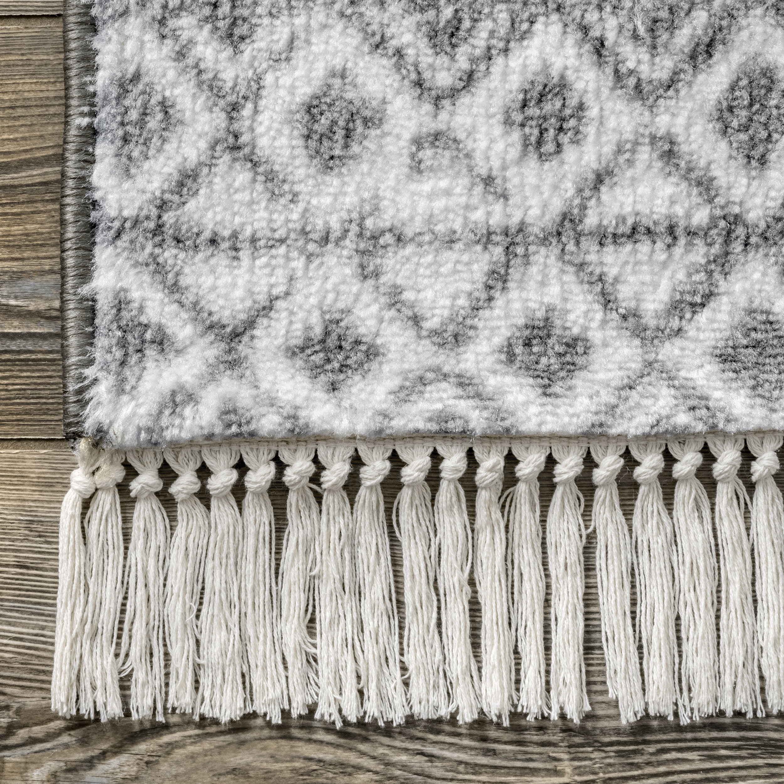Glen Striped Non-Slip Backing Rug | Grey - Image 3