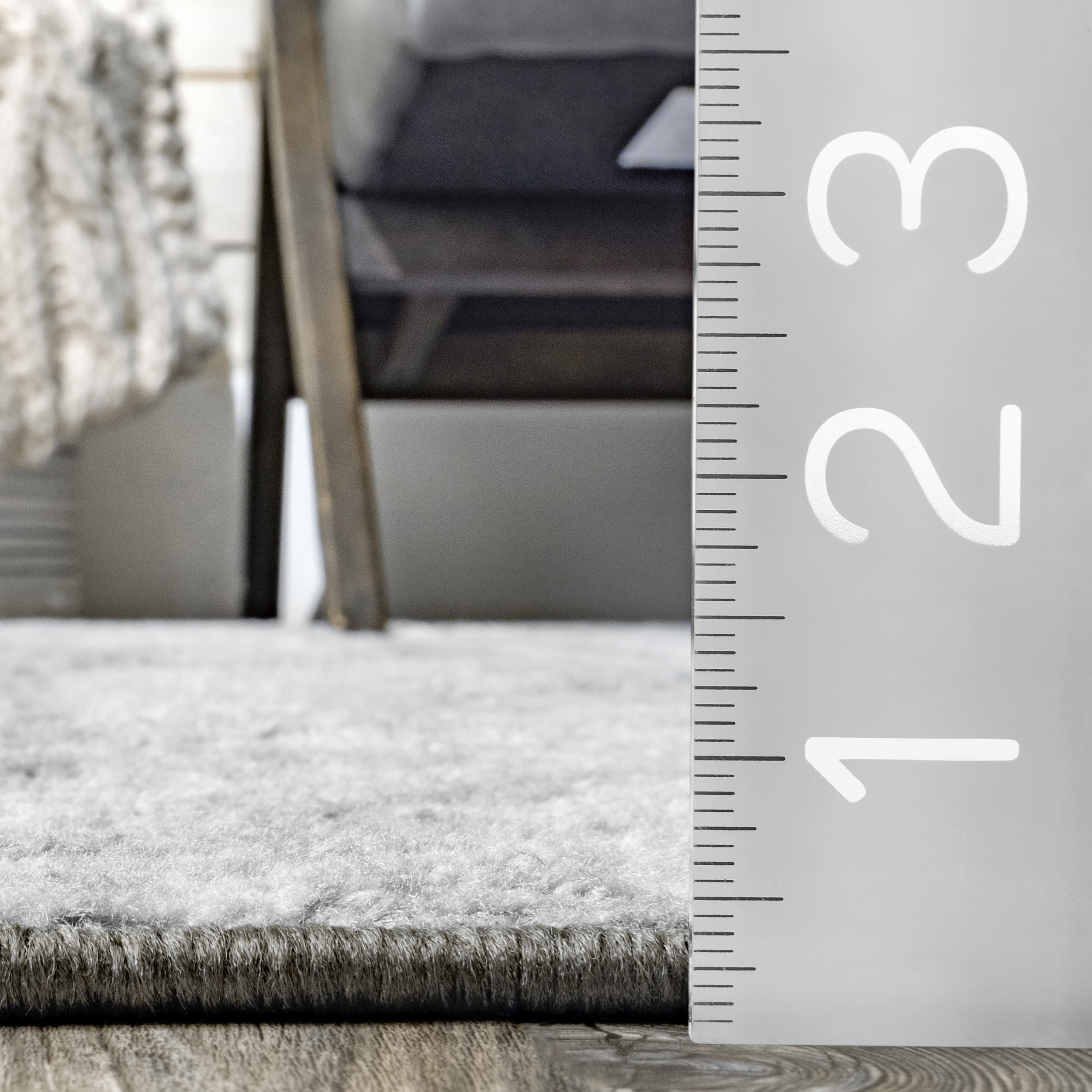 Glen Striped Non-Slip Backing Rug | Grey - Image 5