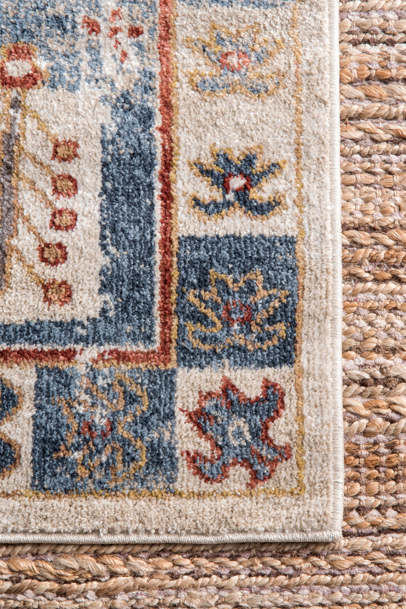 Glossy Medallion Rug | Blue - Image 3