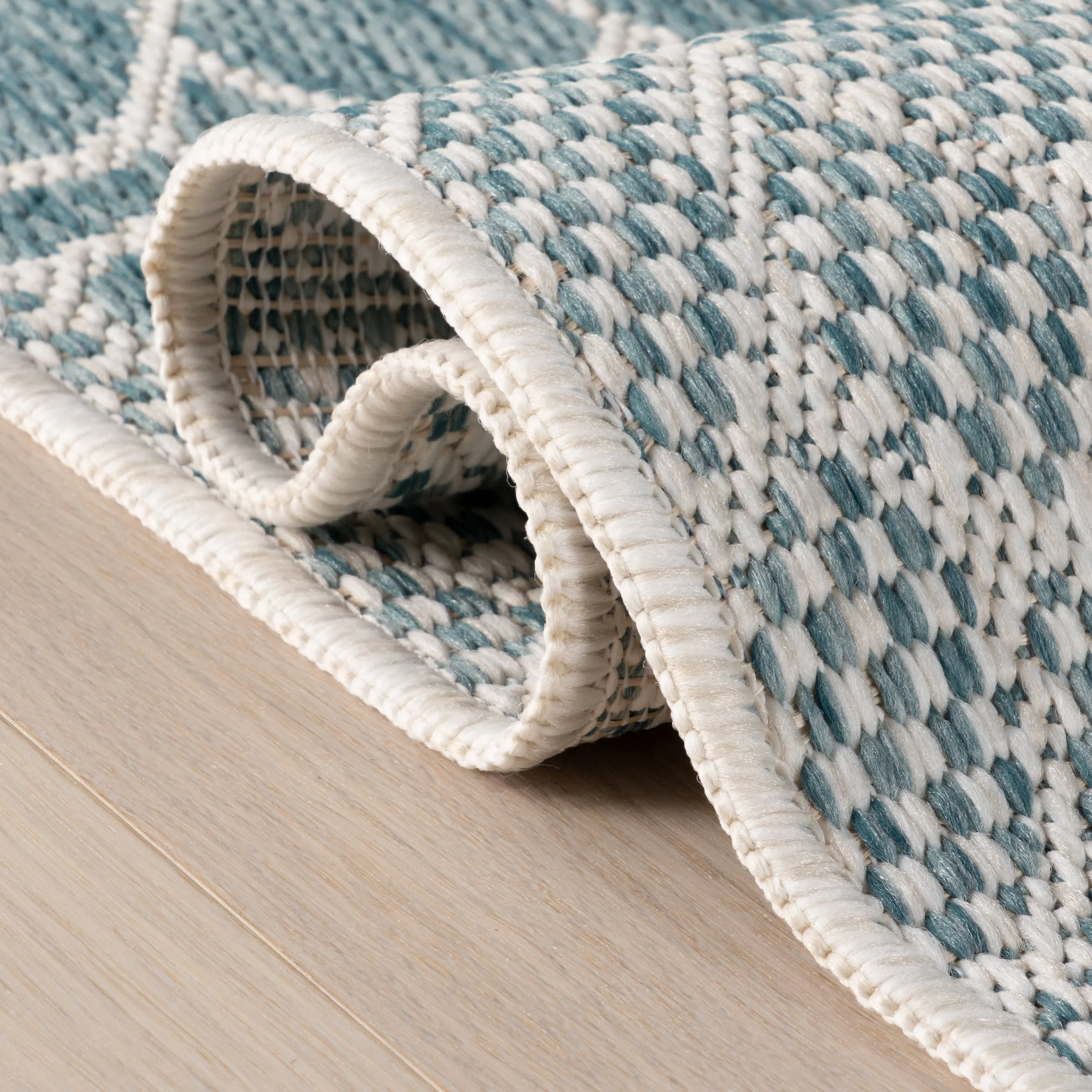Golda Coastal Floral Indoor/Outdoor Rug | Blue - Image 11