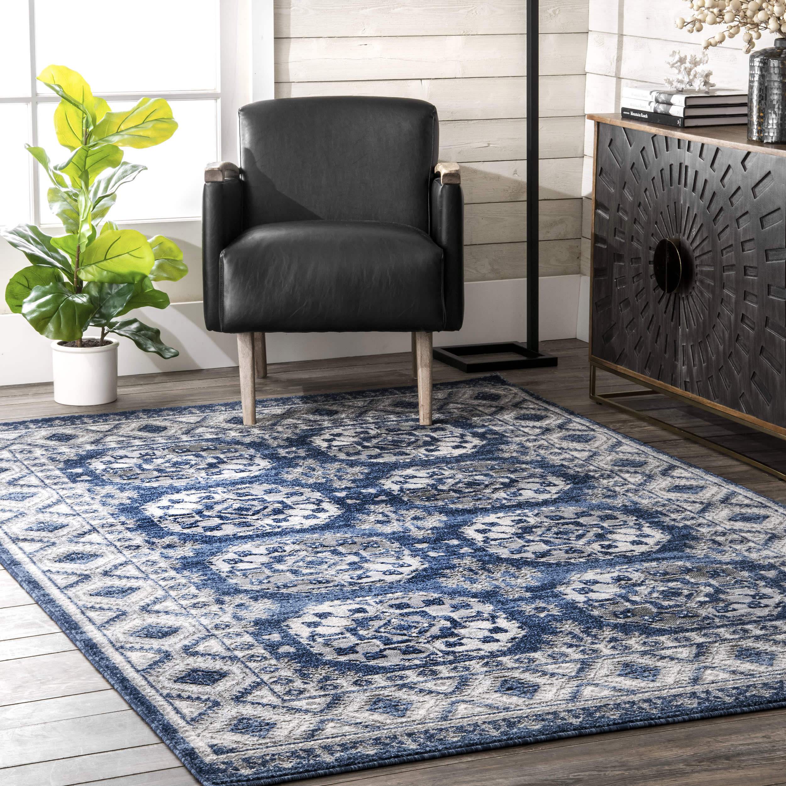 Gothic Vintage Rug | Blue - Image 2