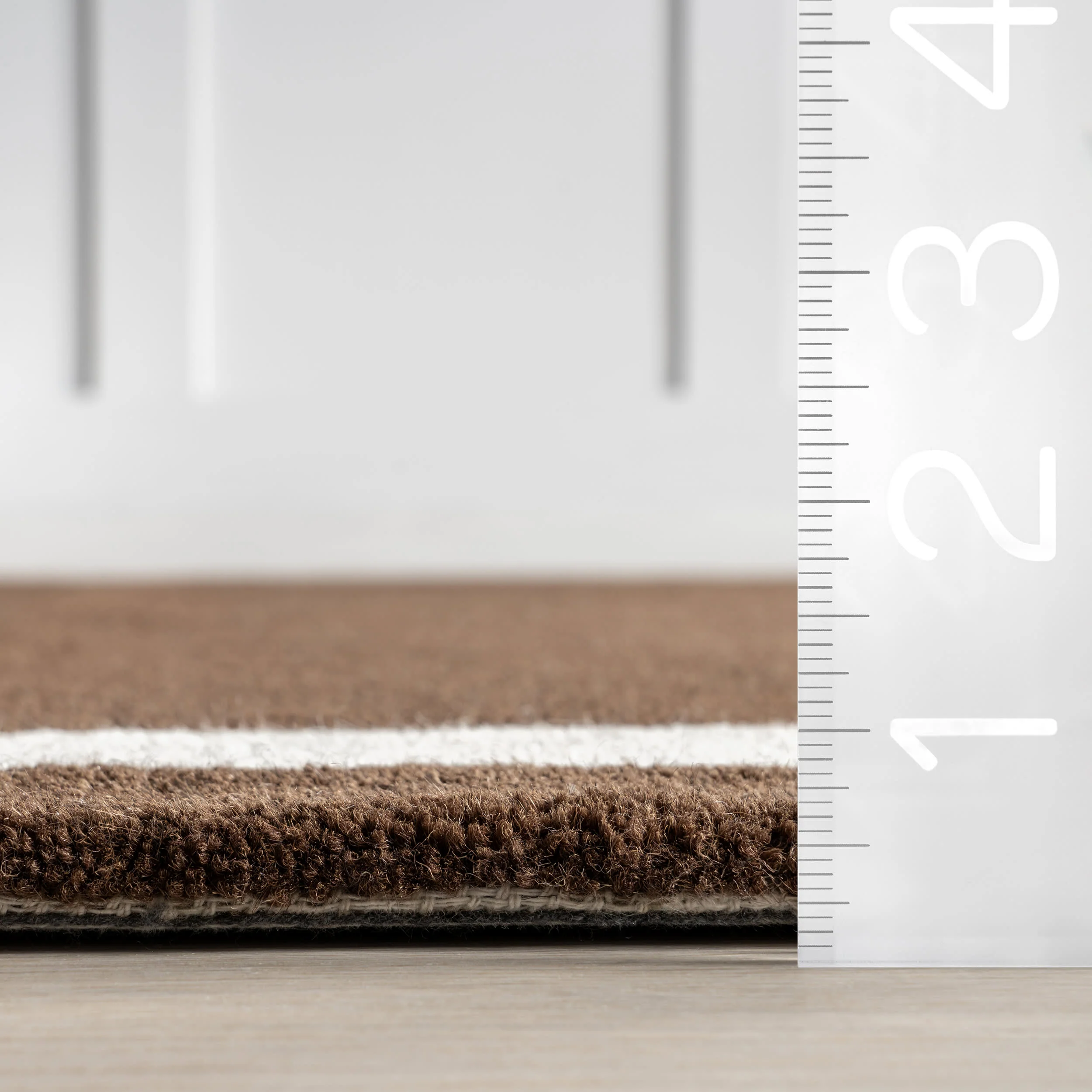 Grace Bordered Wool Rug | Brown - Image 6
