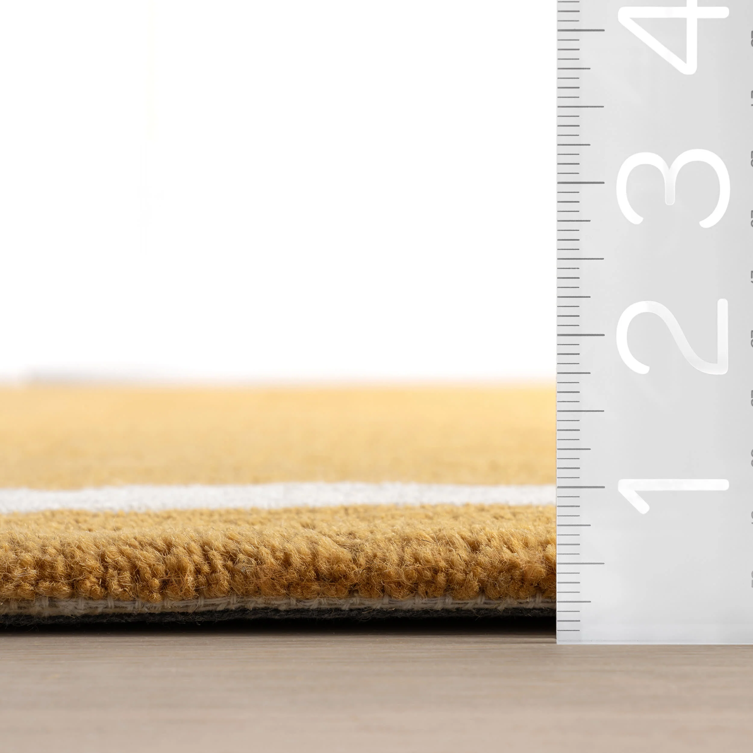 Grace Bordered Wool Rug | Golden Yellow - Image 6