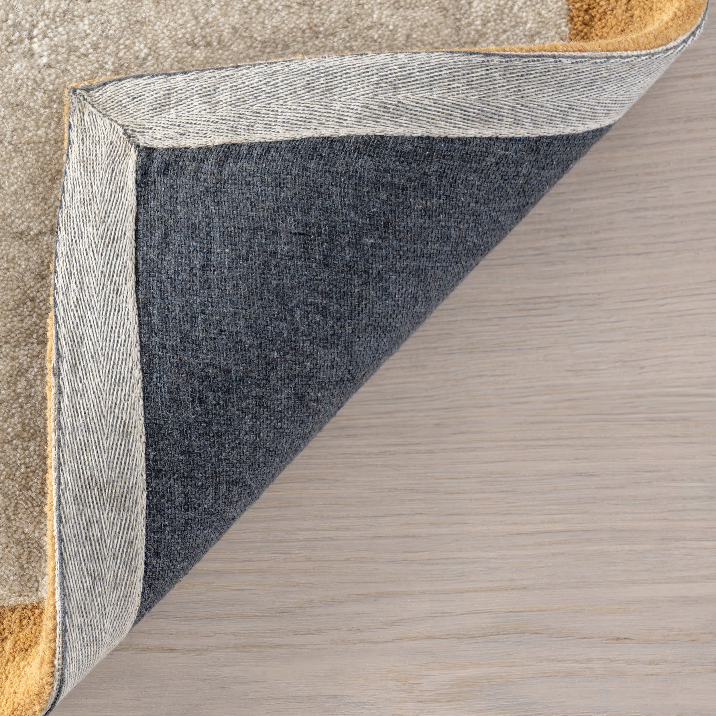 Grace Bordered Wool Rug | Golden Yellow - Image 8