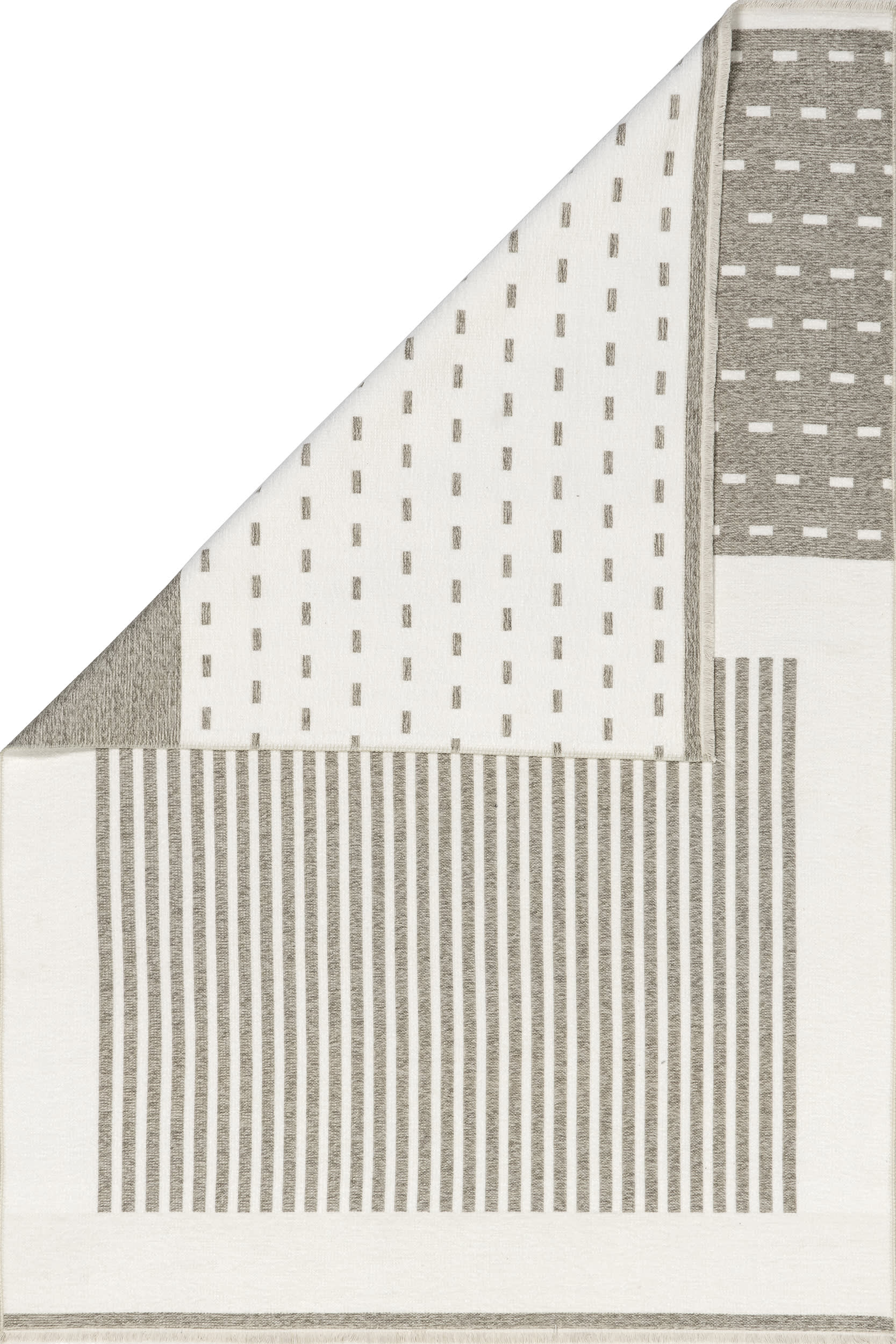 Gracia Geometric Reversible Washable Rug | Beige - Image 4