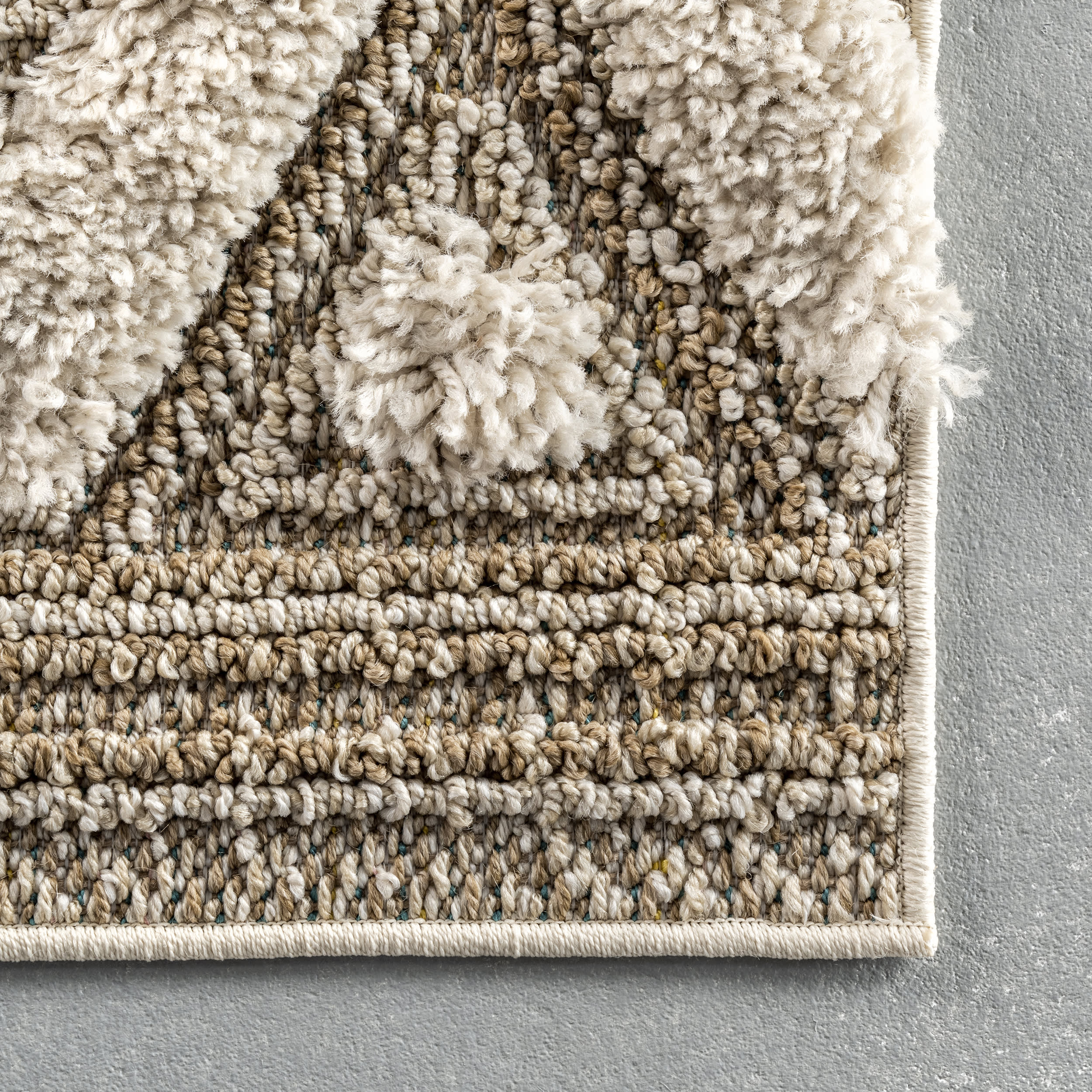 Gracy Textured Geometric Rug | Beige - Image 3