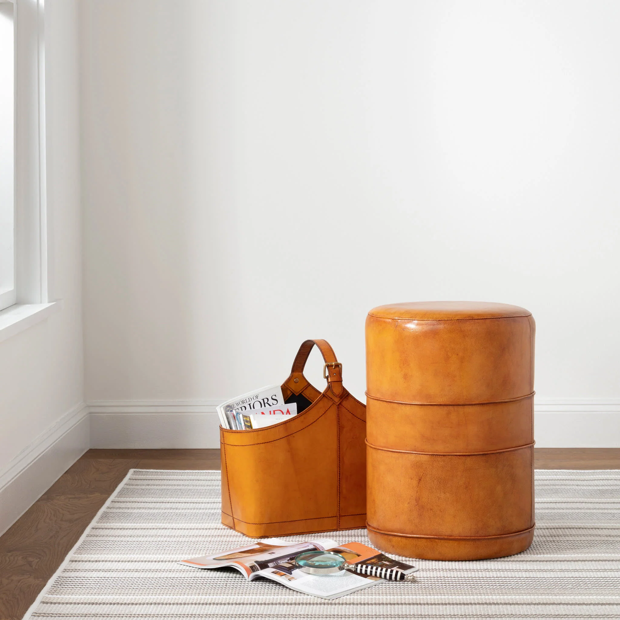 Gradation Ticking Handwoven Indoor/Outdoor Custom Rug | Grey - Image 2