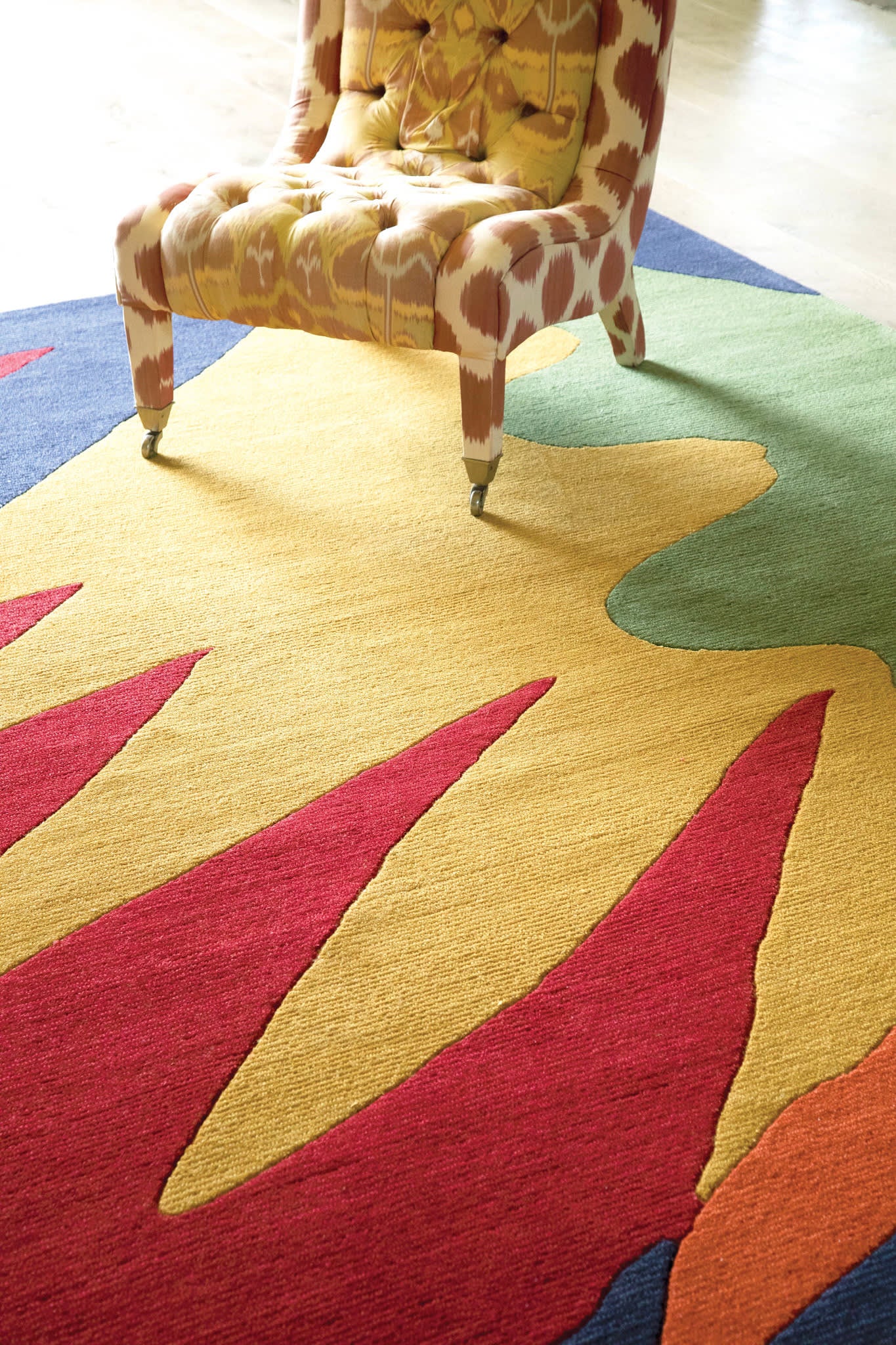 Graphic Hand Tufted Wool Rug | Multi - Image 3