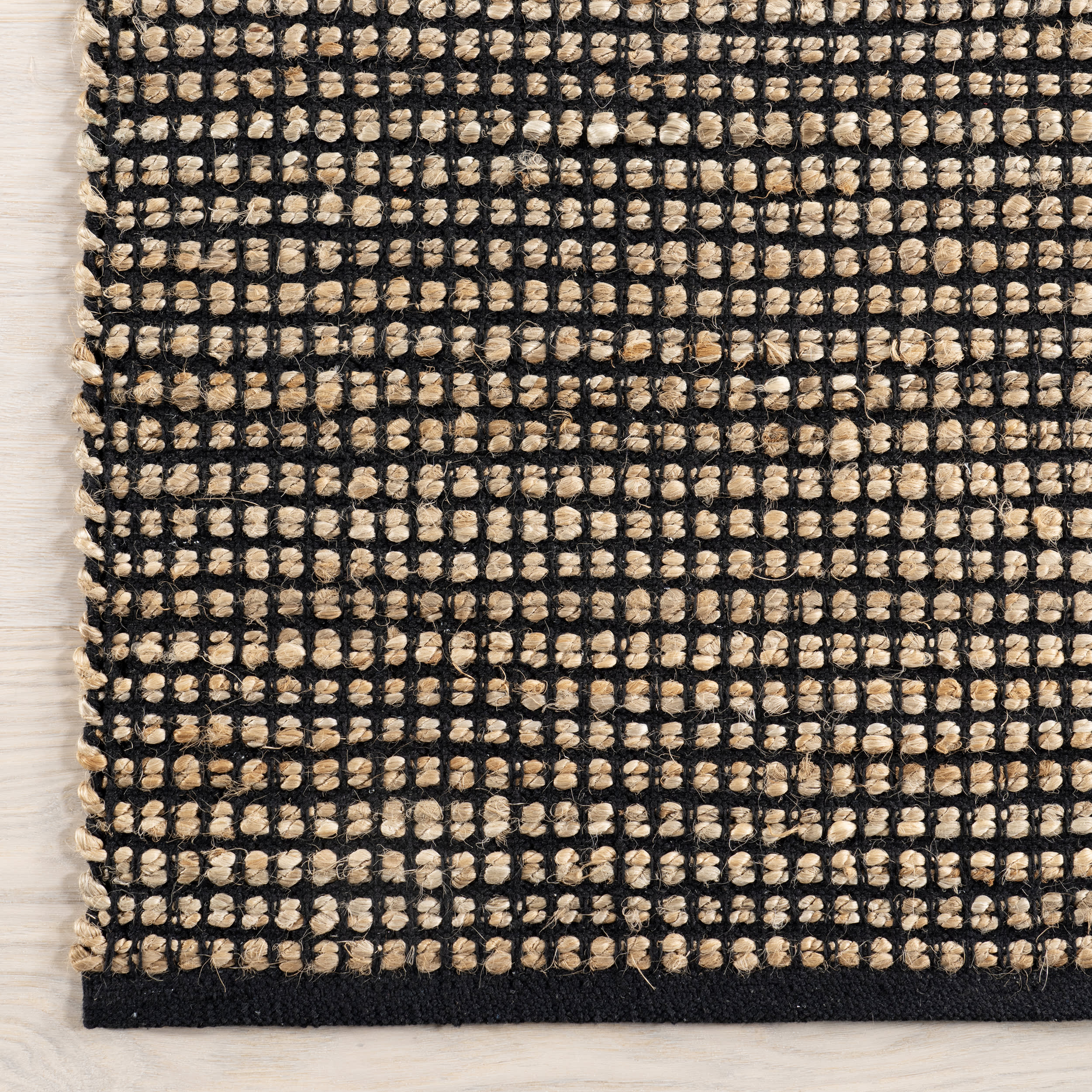 Gravel Handwoven Jute Rug | Black - Image 3