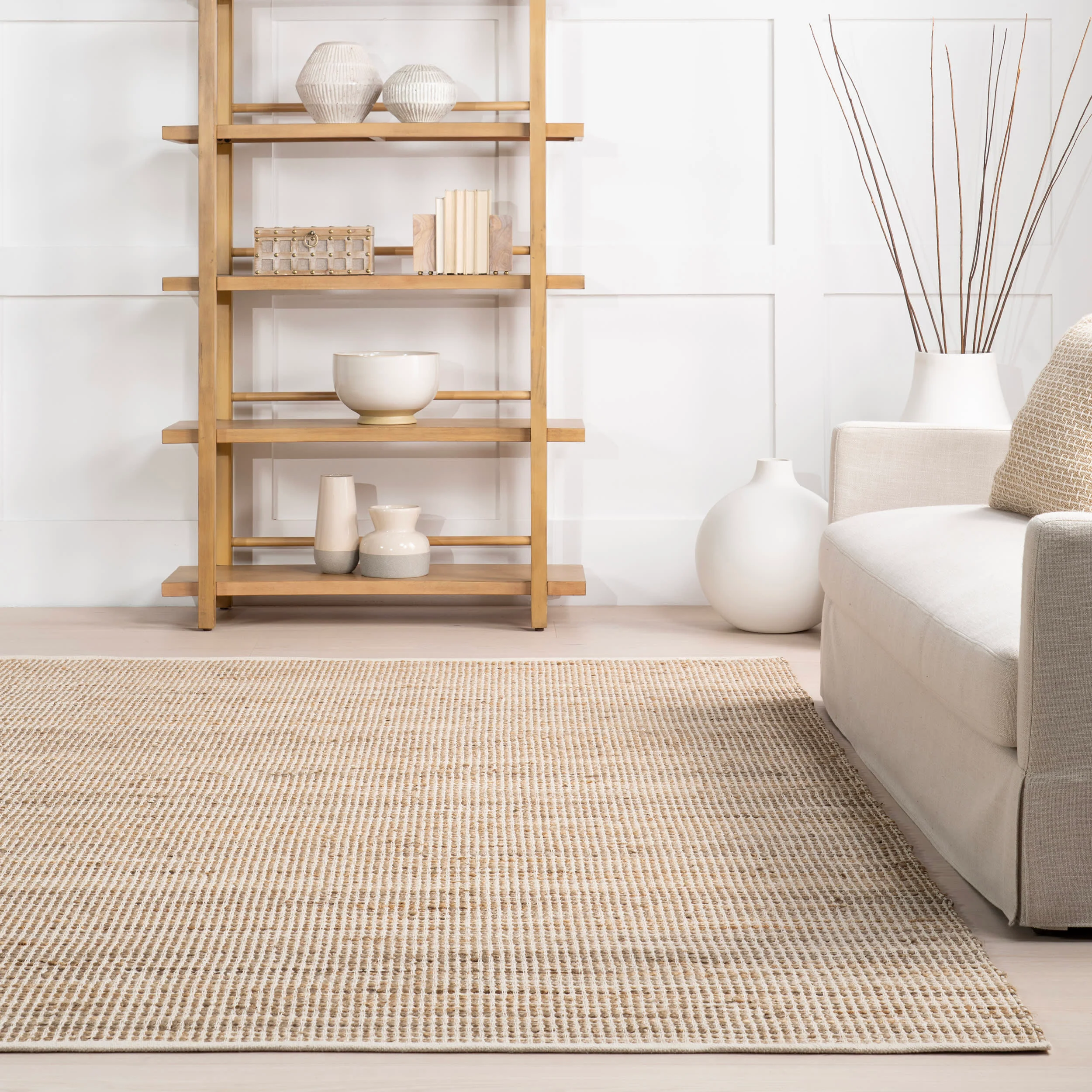 Gravel Handwoven Jute Rug | Ivory - Image 4