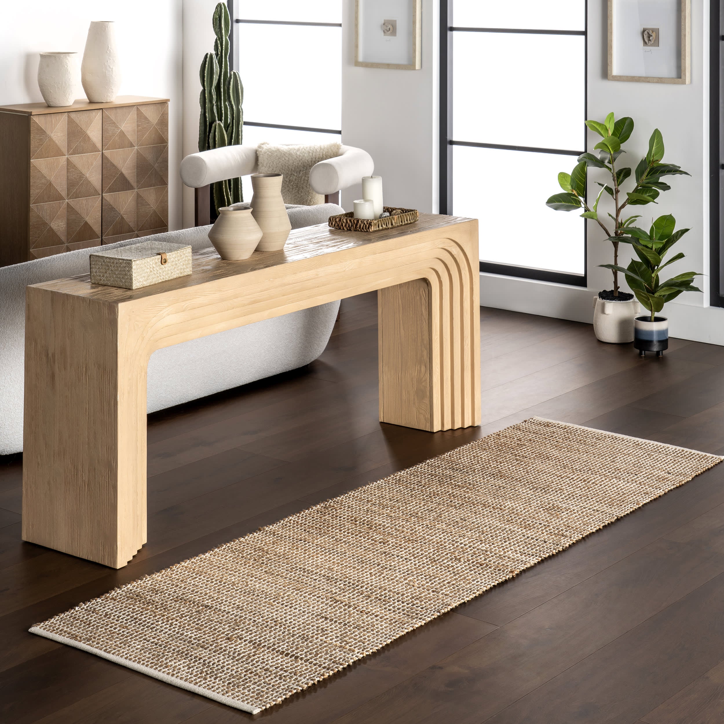 Gravel Handwoven Jute Rug | Ivory - Image 2