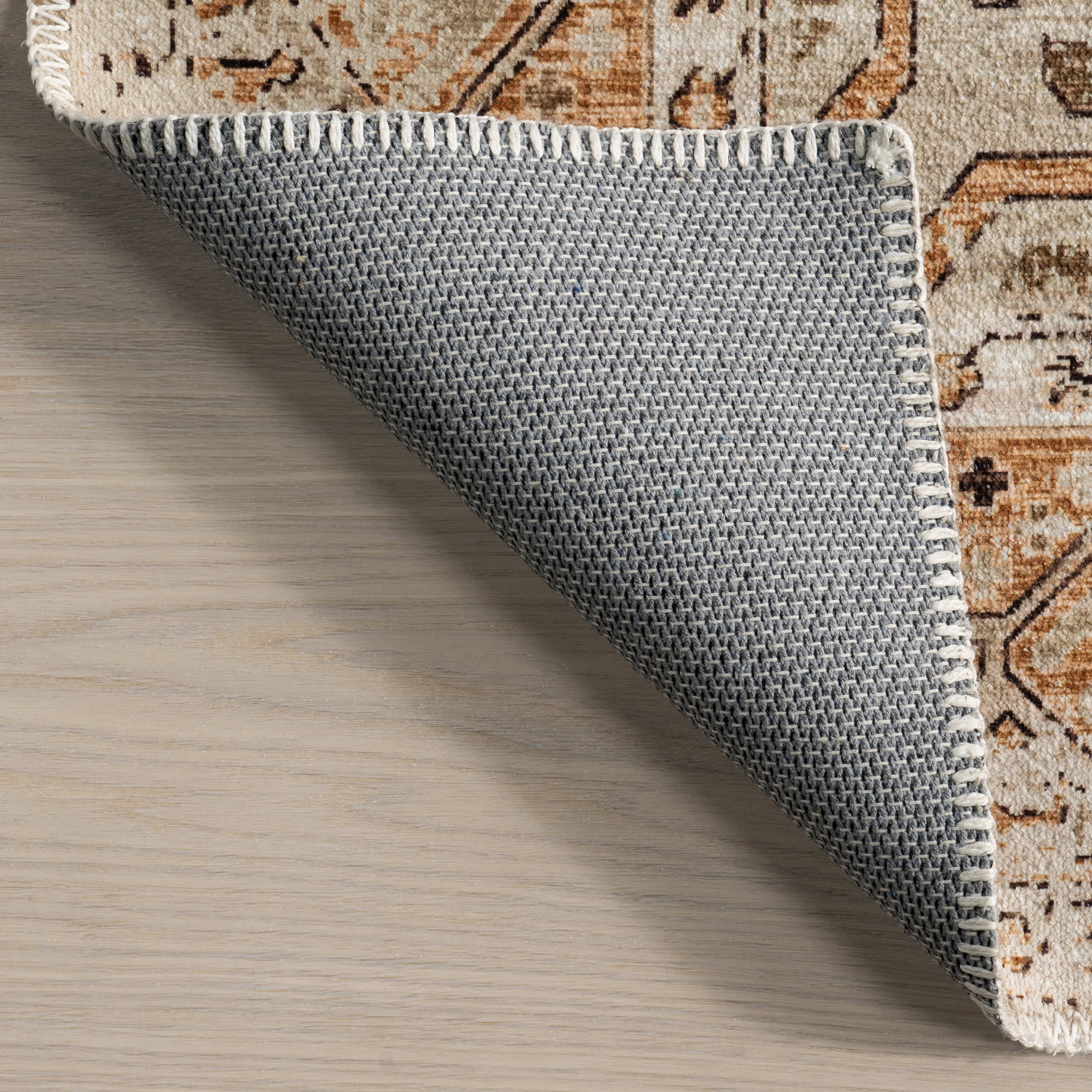 Grazia Fading Medallion Washable Rug | Beige - Image 6