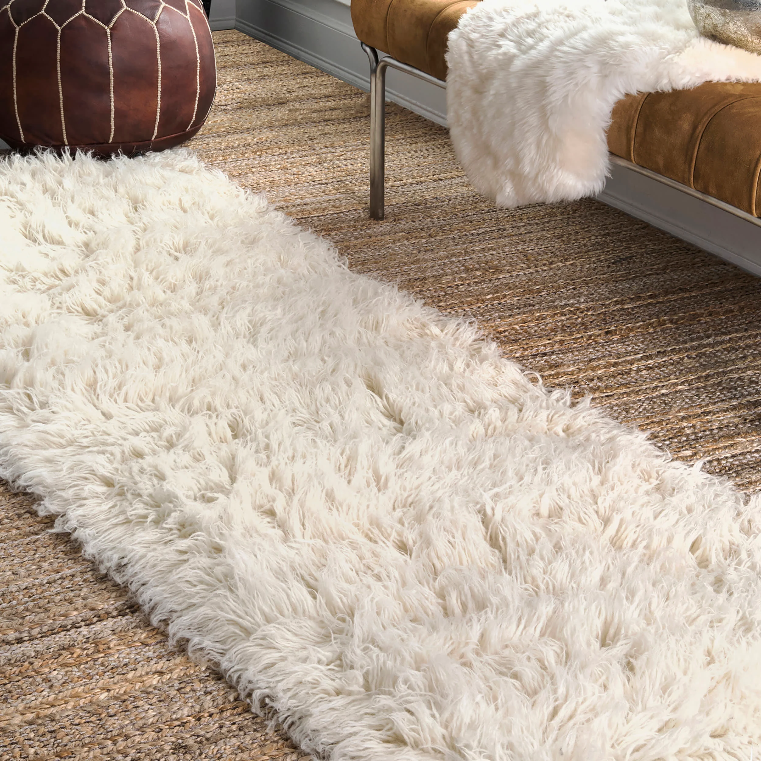 Greek Flokati Rug | Cream - Image 2