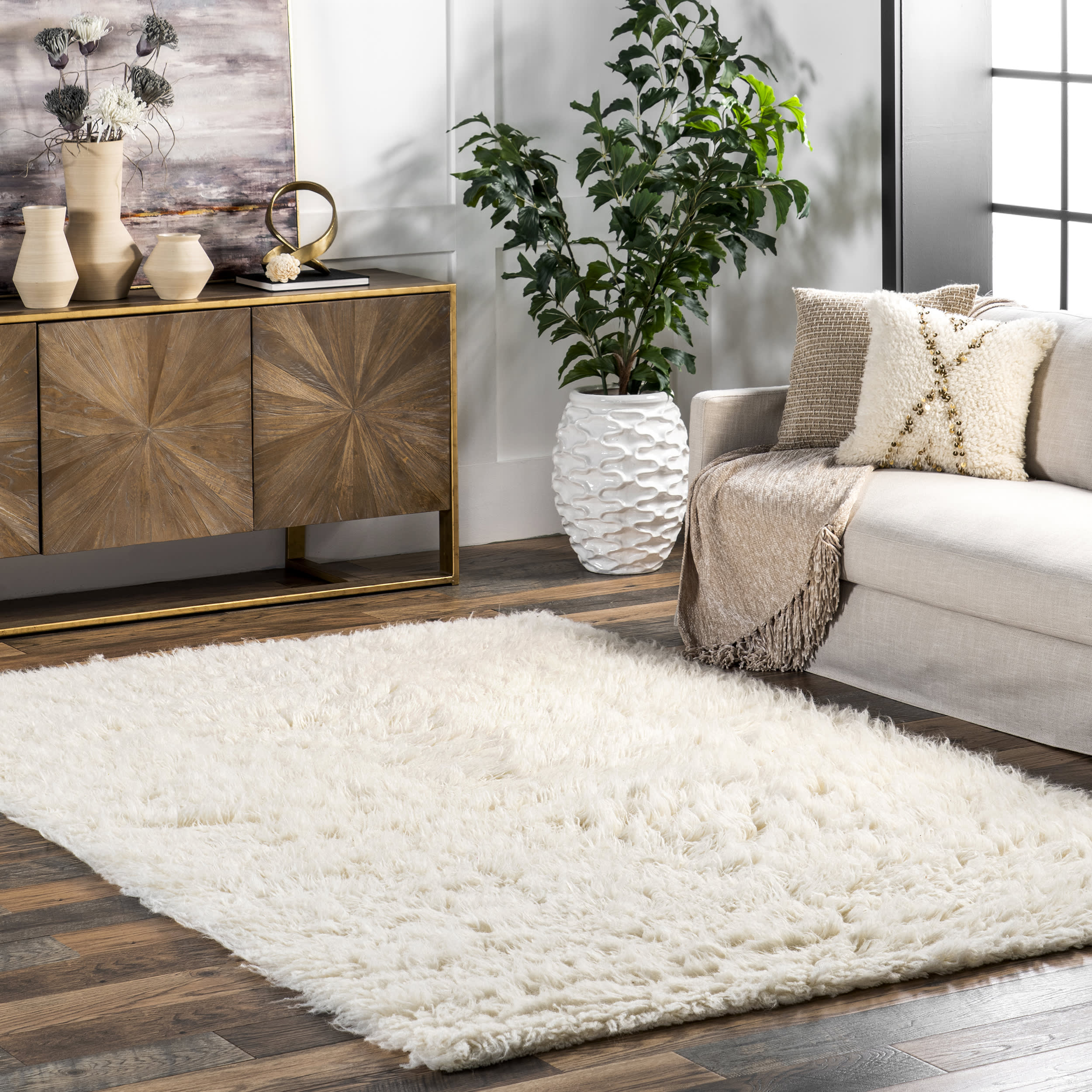 Greek Flokati Rug | Cream - Image 2