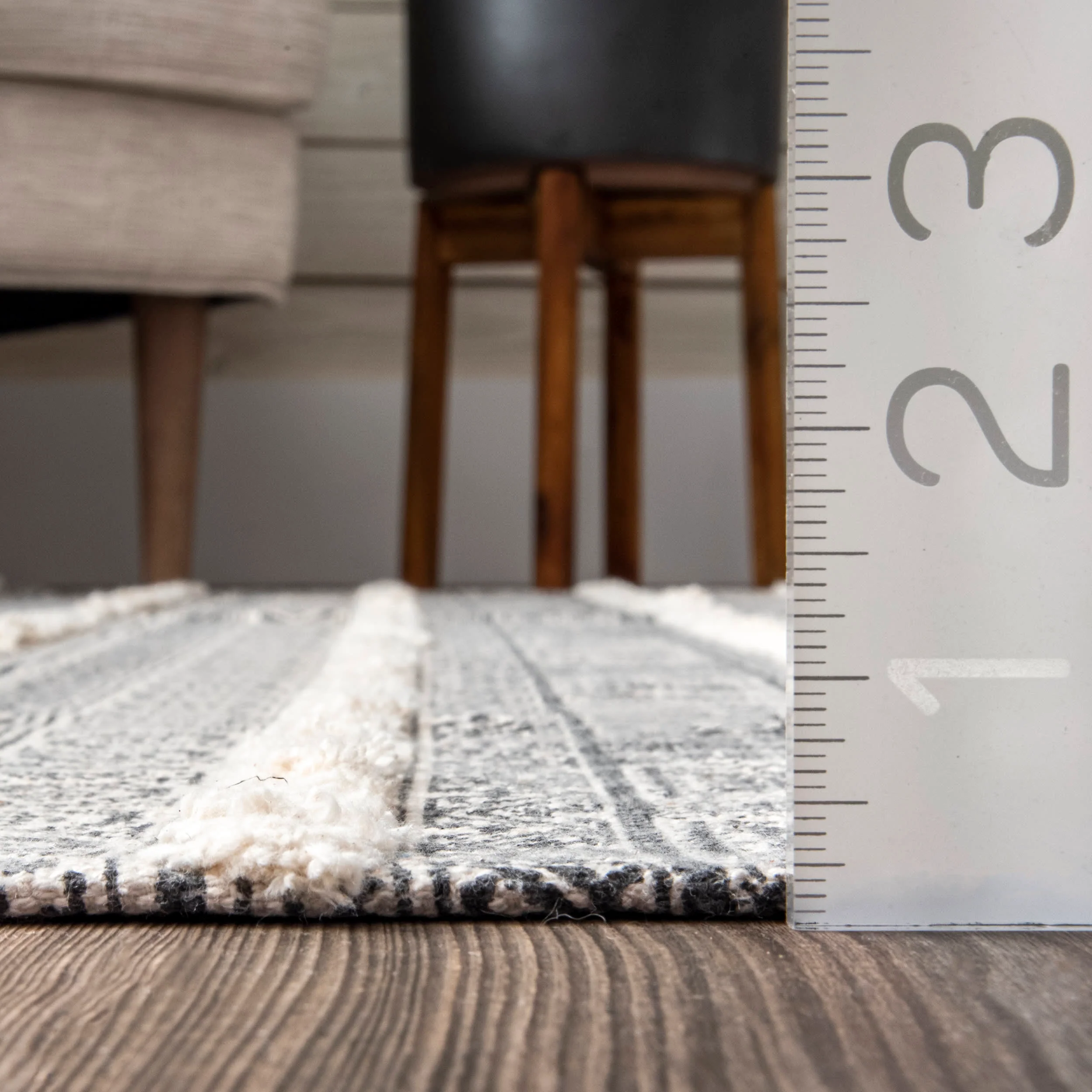 Greek Frieze Stripes Rug | Grey - Image 5