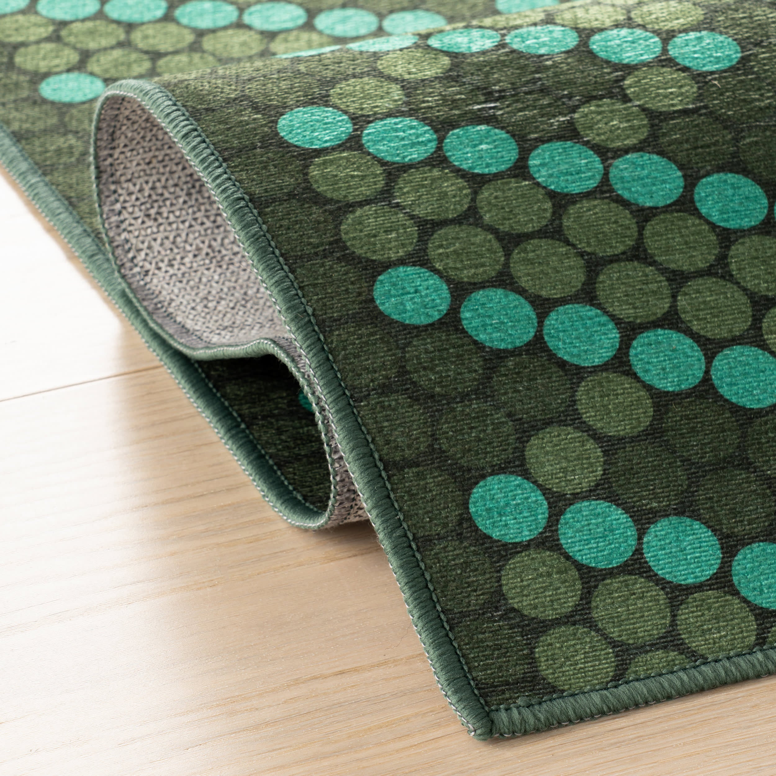 Green Groove Striped Washable Rug by Society6 | Green - Image 11