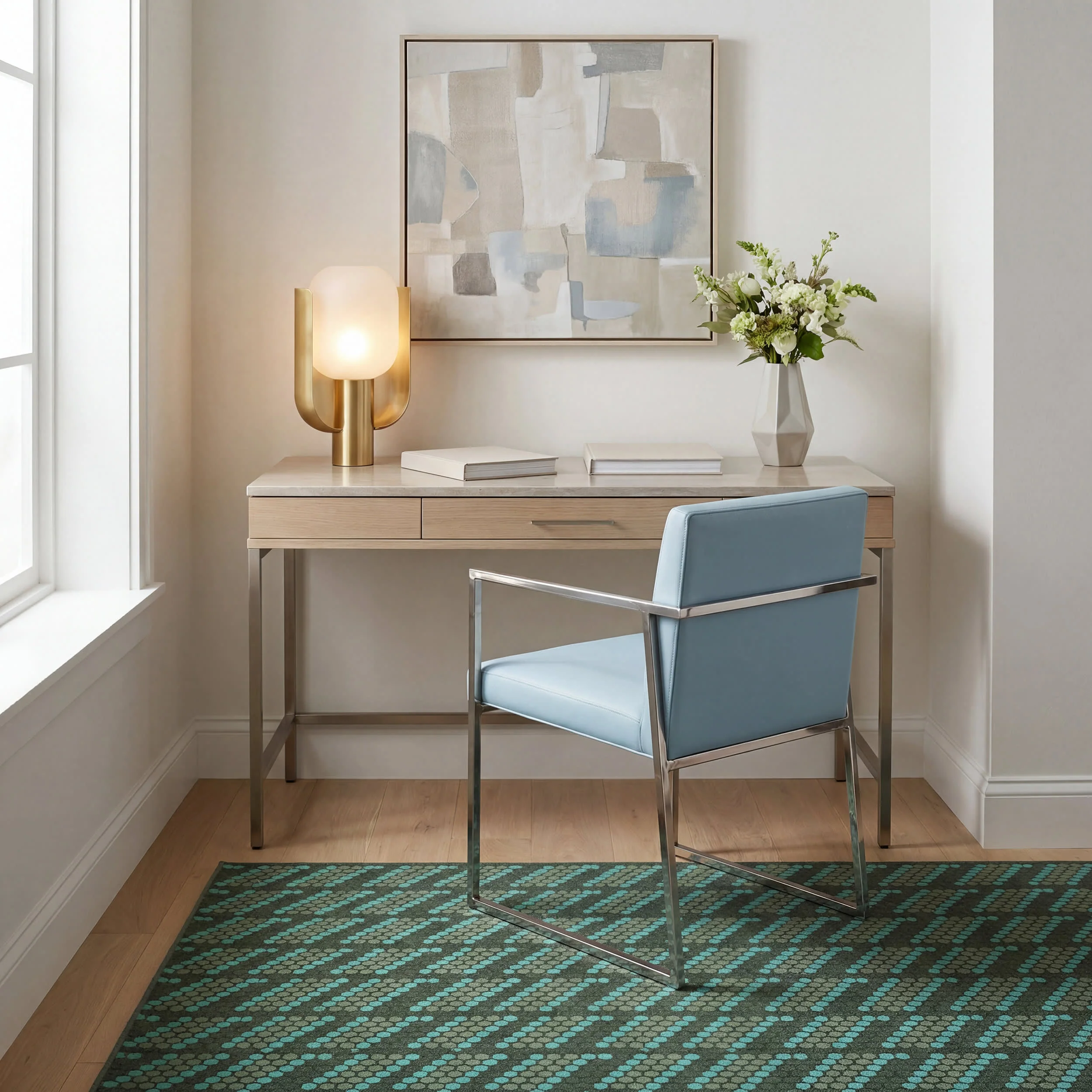 Green Groove Striped Washable Rug by Society6 | Green - Image 7
