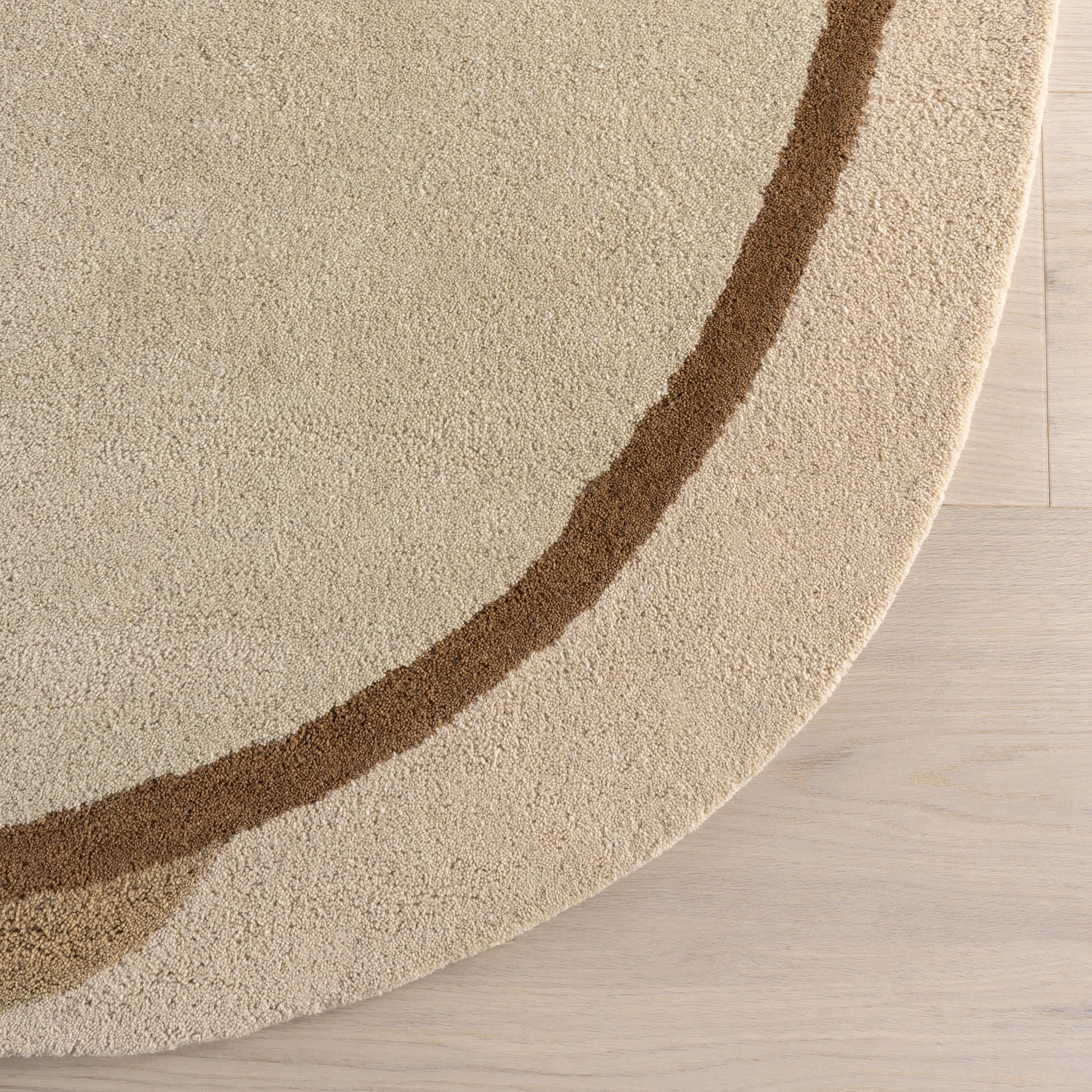 Greenwich Abstract Wool Rug | Beige - Image 4