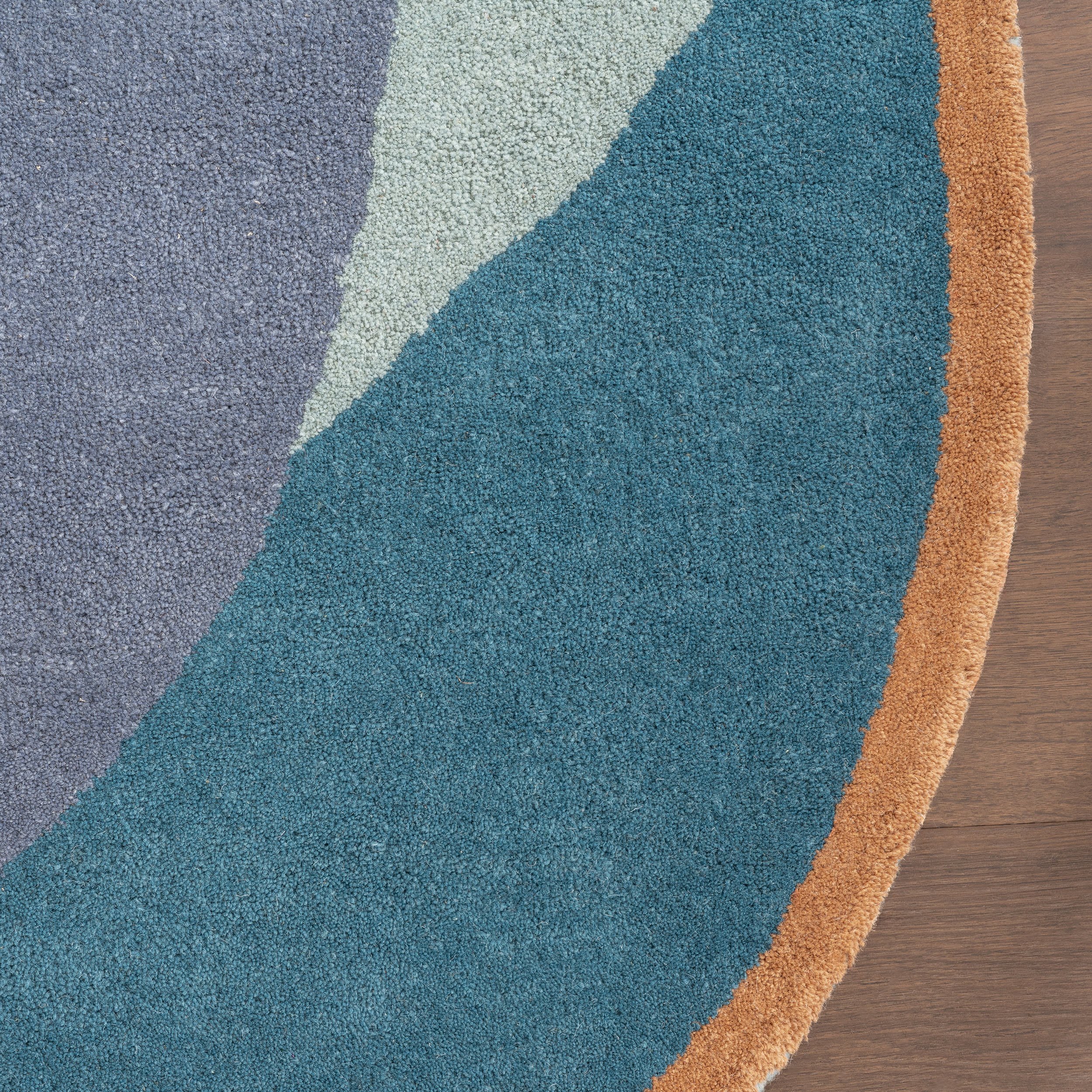 Greenwich Abstract Wool Rug | Blue Multicolor - Image 4