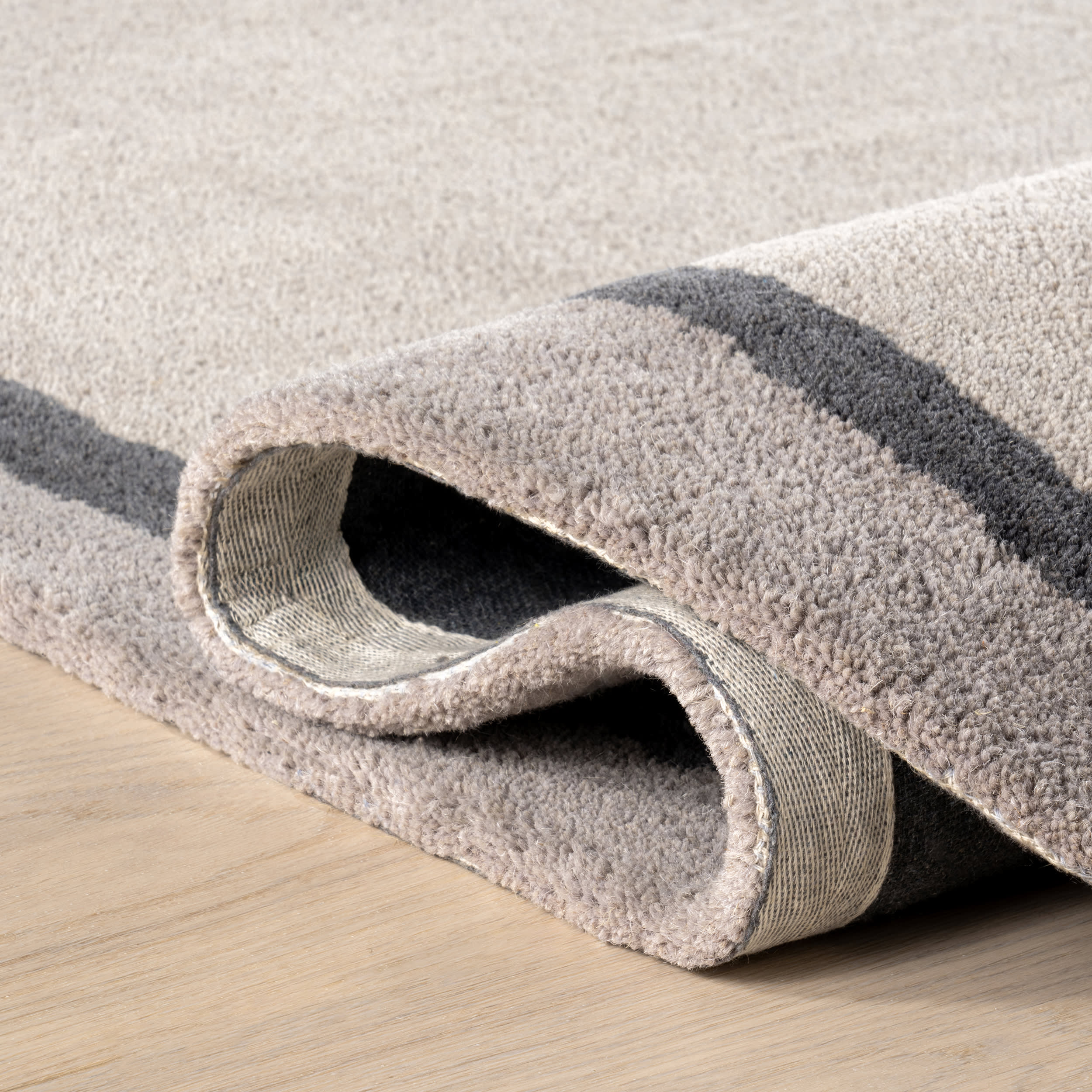Greenwich Abstract Wool Rug | Grey - Image 8