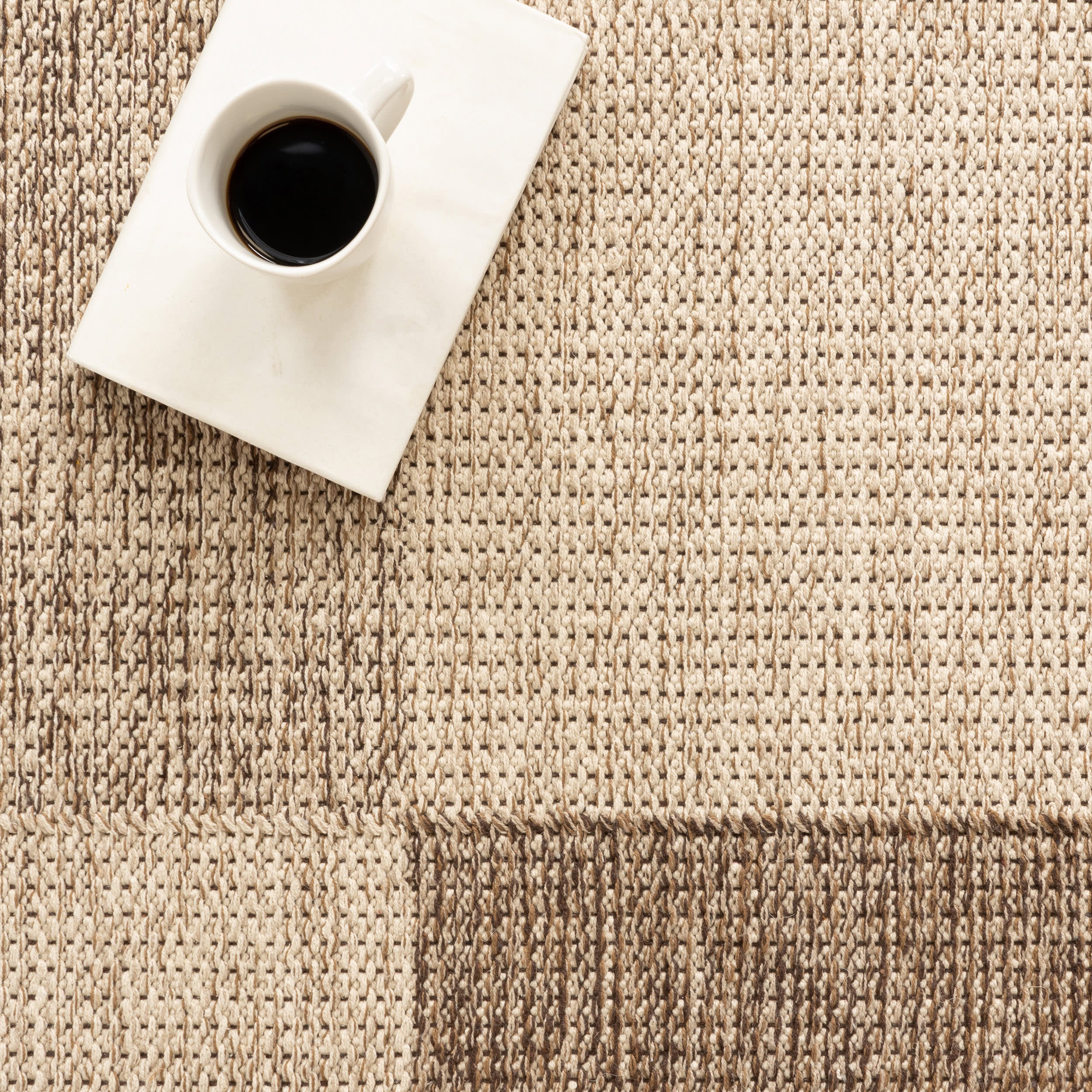 Greer Checkered Rug | Beige - Image 8