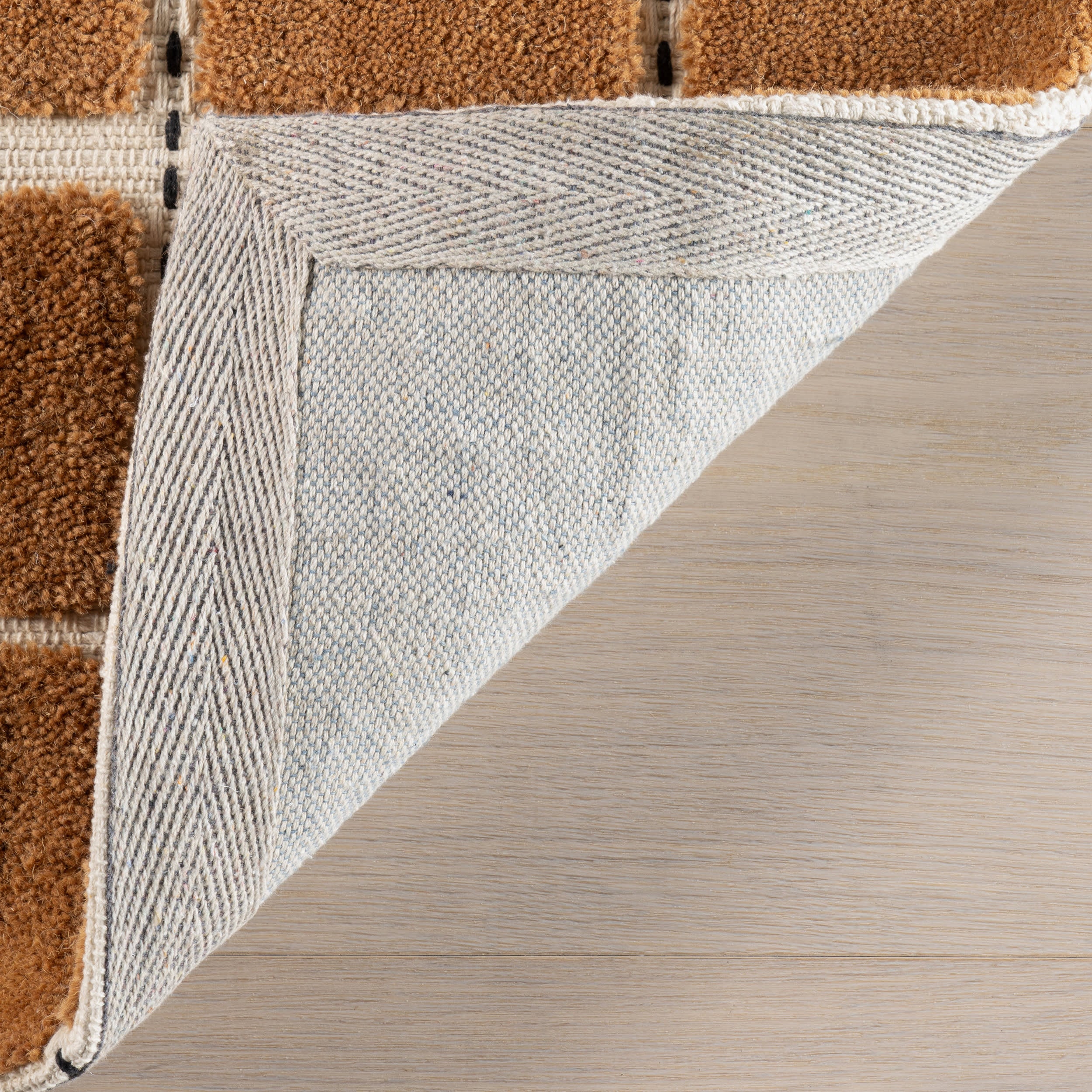 Gretchen Checked Wool Rug | Rust - Image 6
