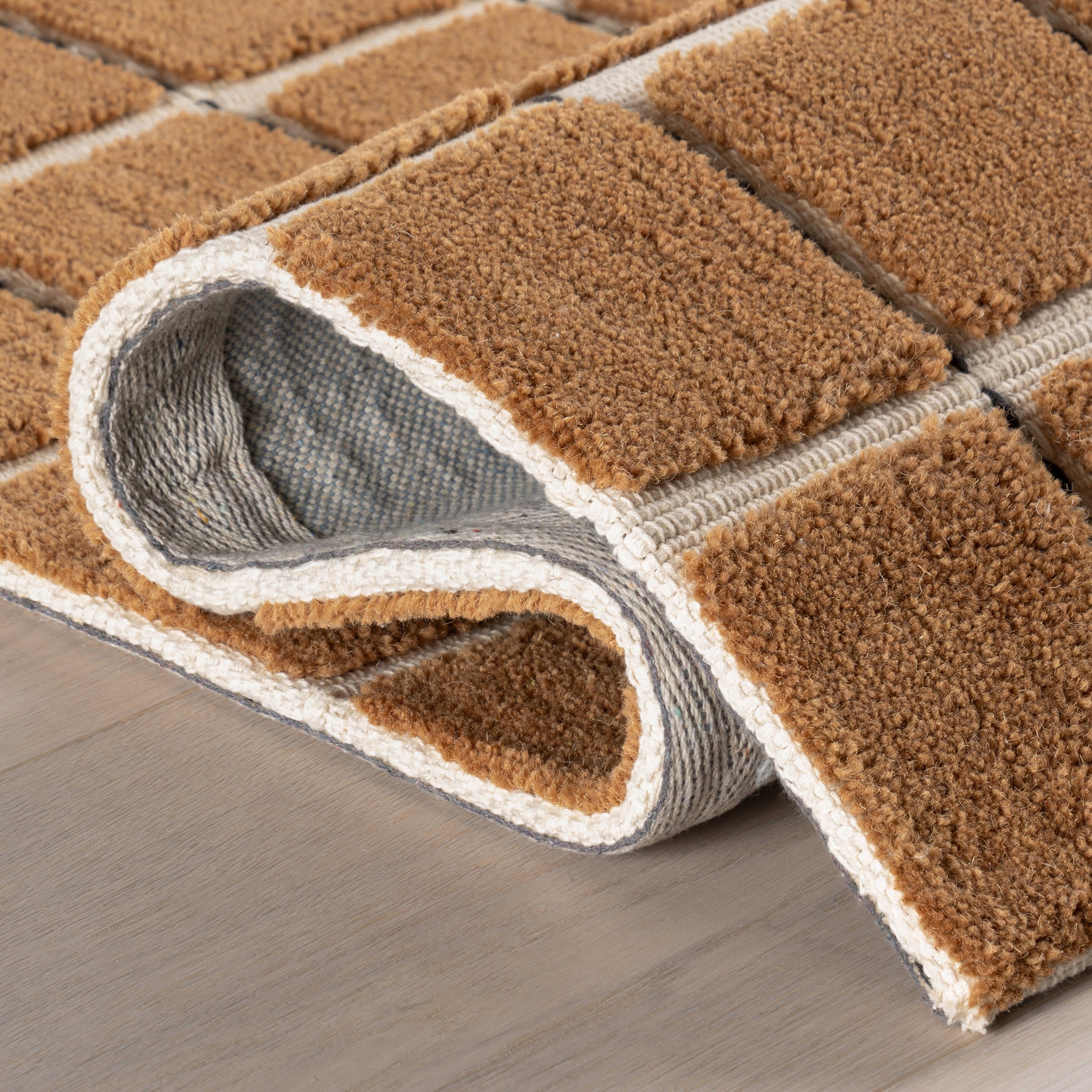 Gretchen Checked Wool Rug | Rust - Image 8