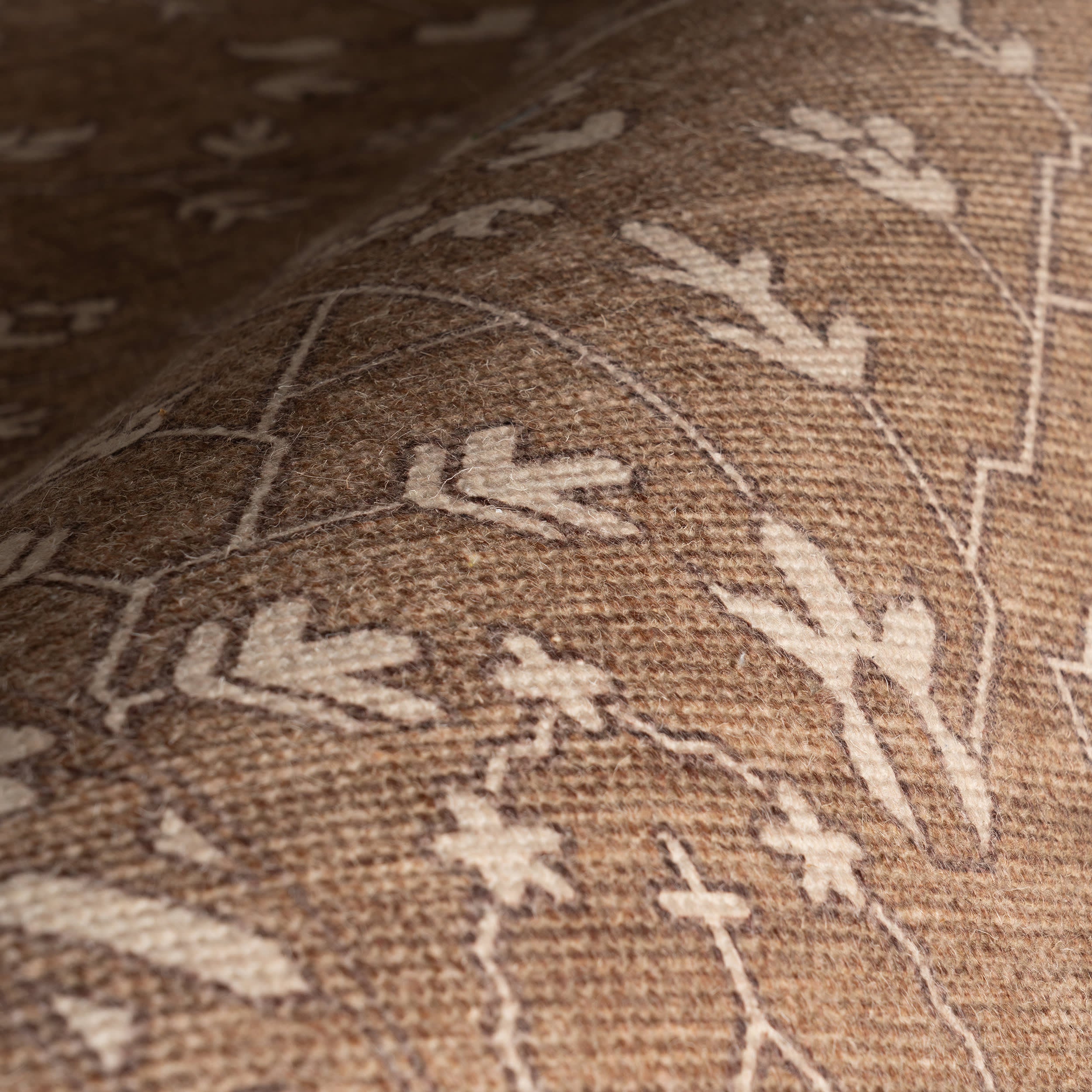 Gretel Wool and Cotton Rug | Light Brown - Image 3