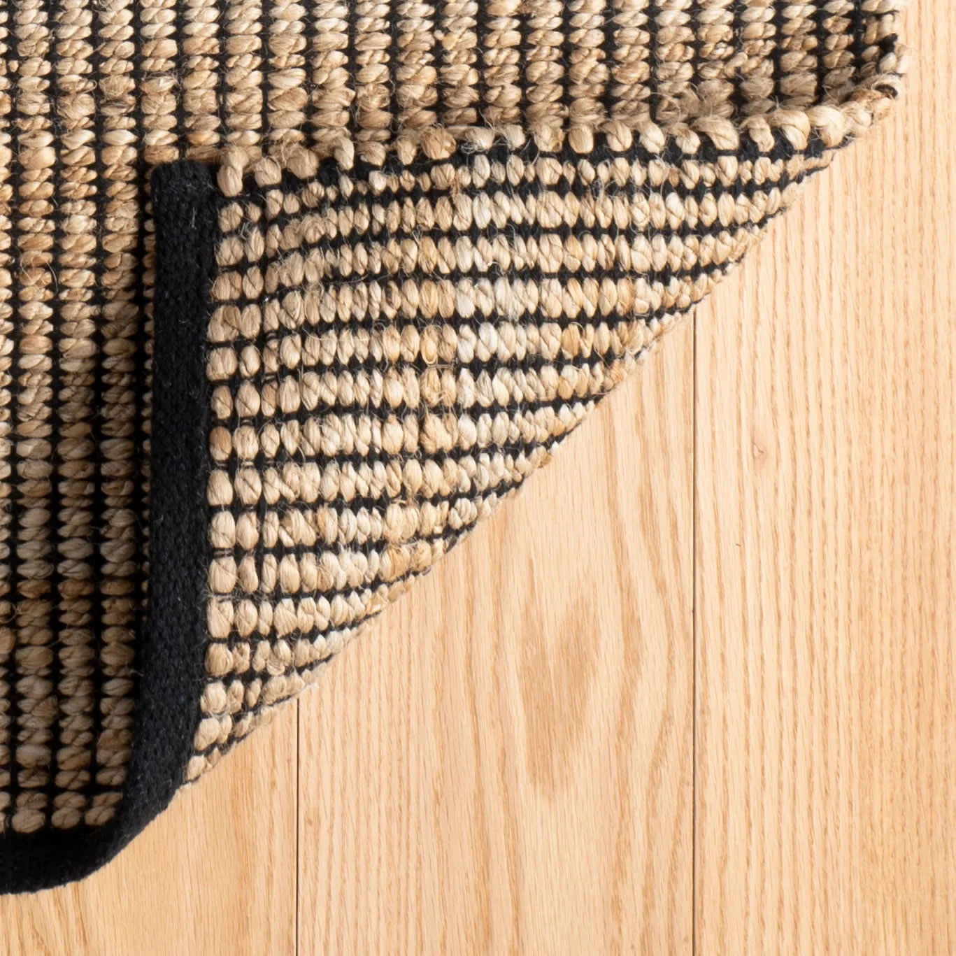 Gridwork Handwoven Jute Rug | Black - Image 6