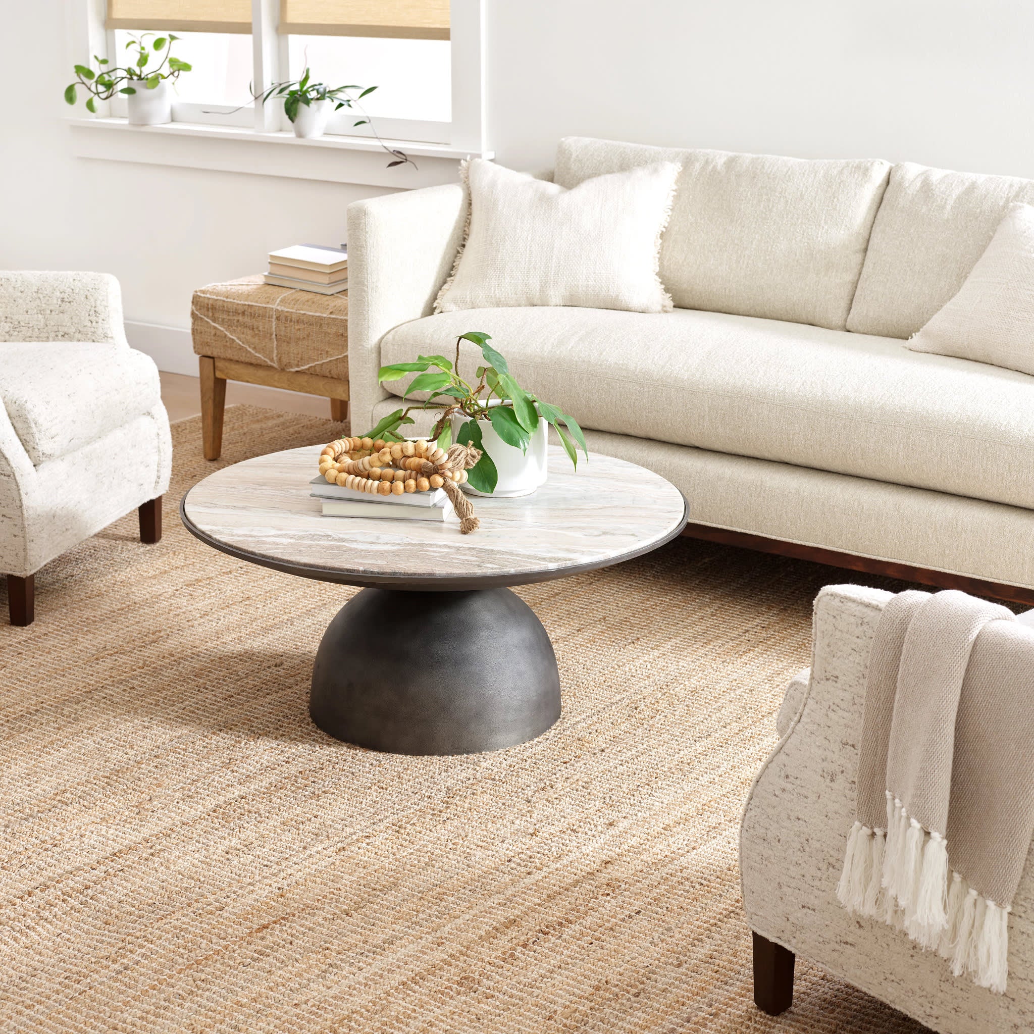 Gridwork Handwoven Jute Rug | Ivory - Image 3