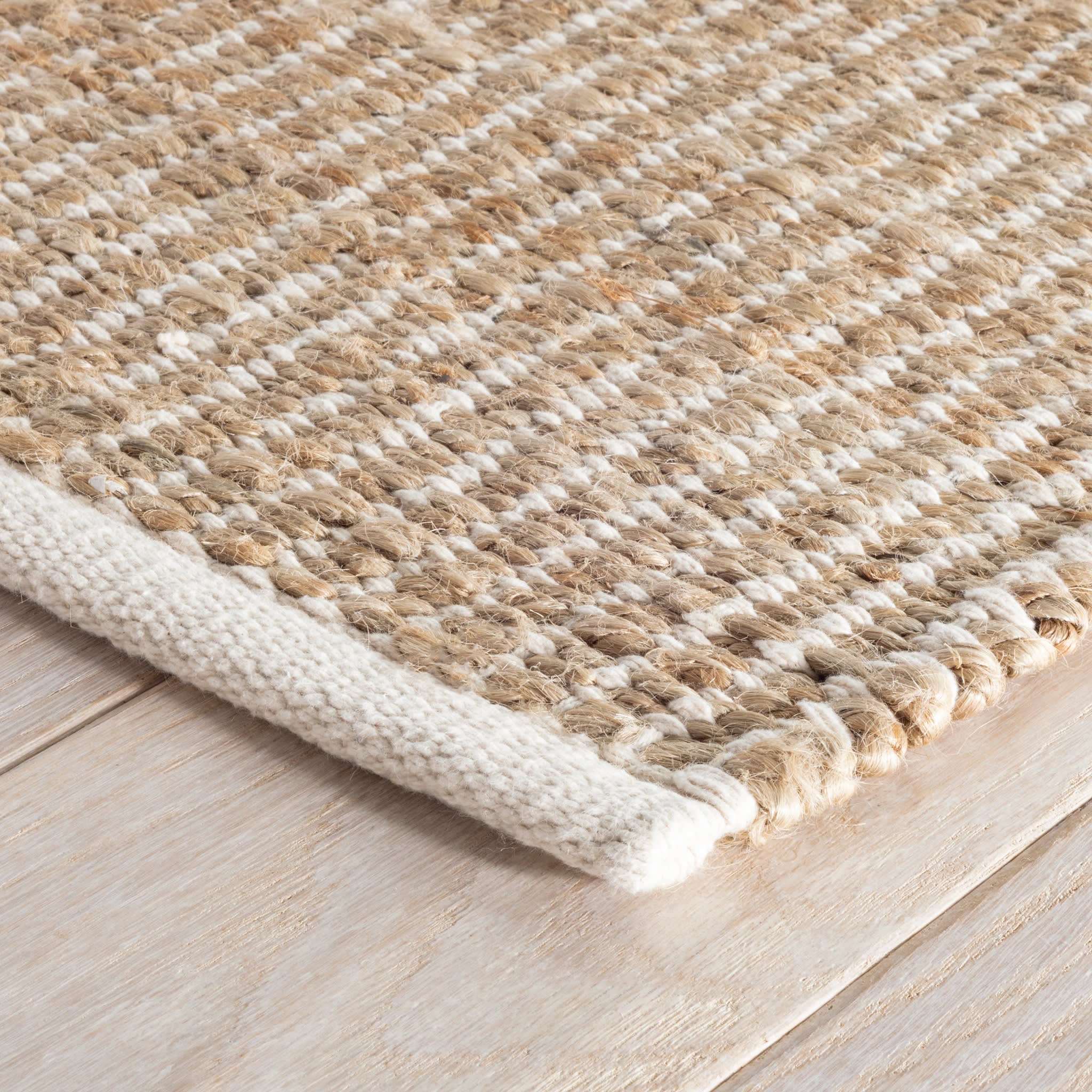 Gridwork Handwoven Jute Rug | Ivory - Image 8