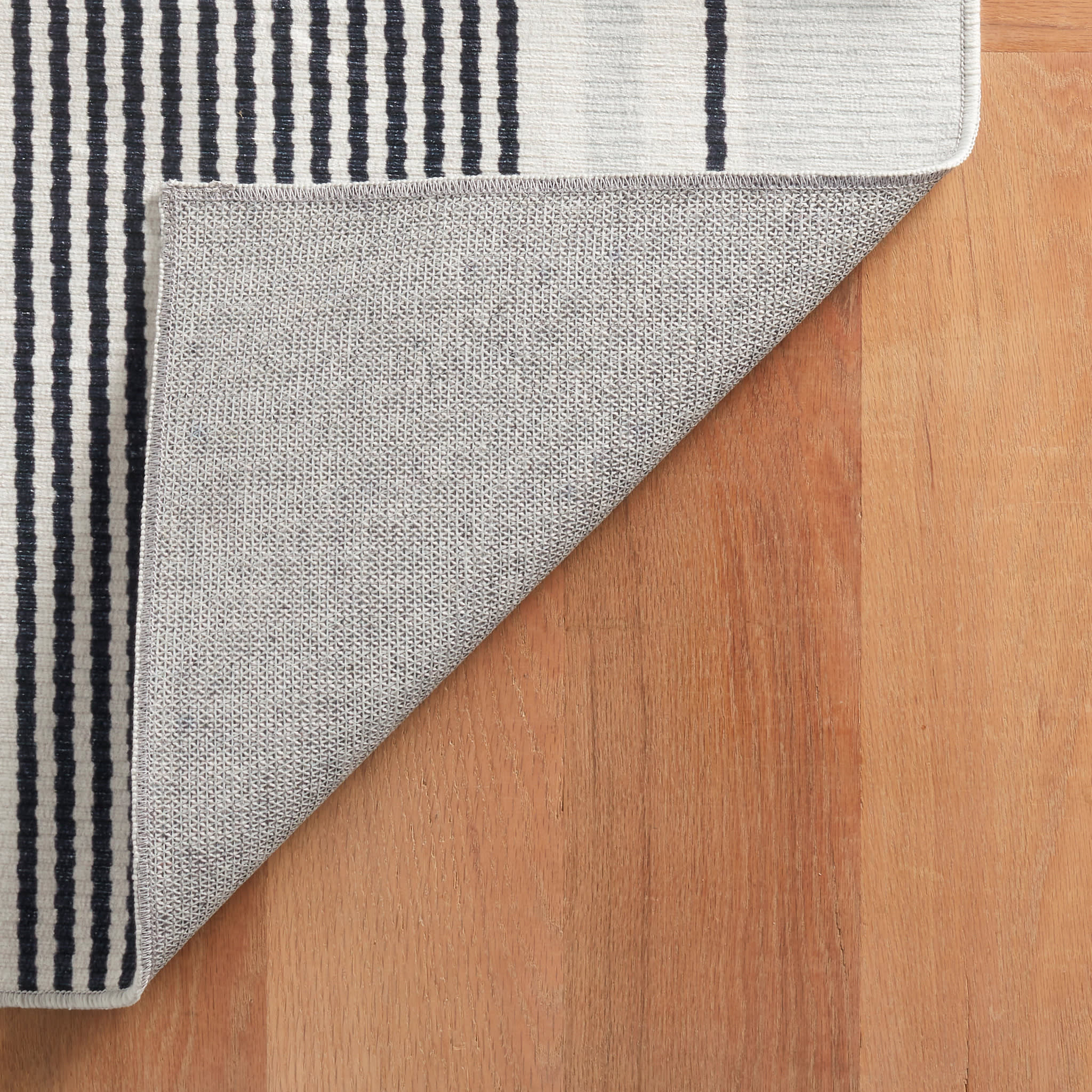Gunner Stripe Machine Washable Rug | Grey - Image 6