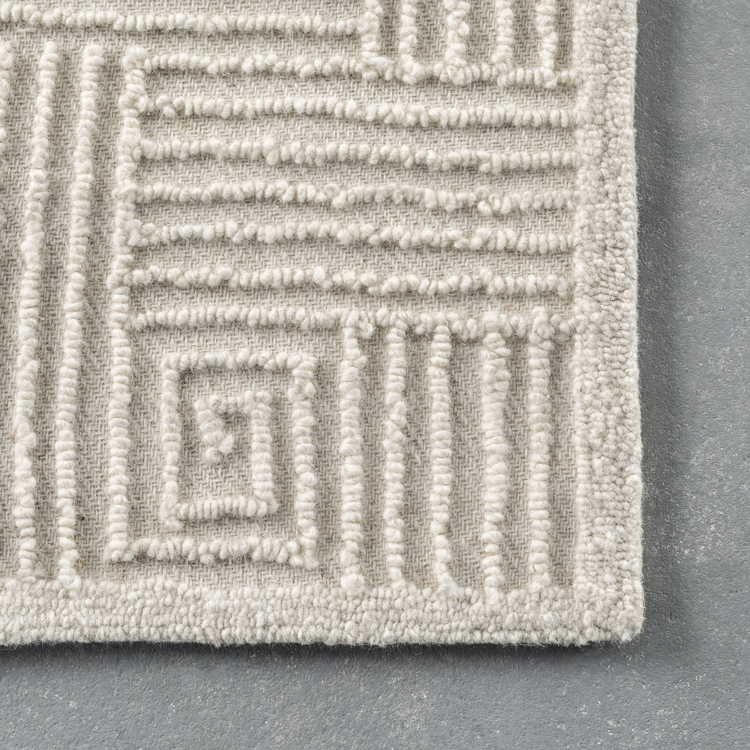 Hadley Textured Stripes Rug | Ivory - Image 3