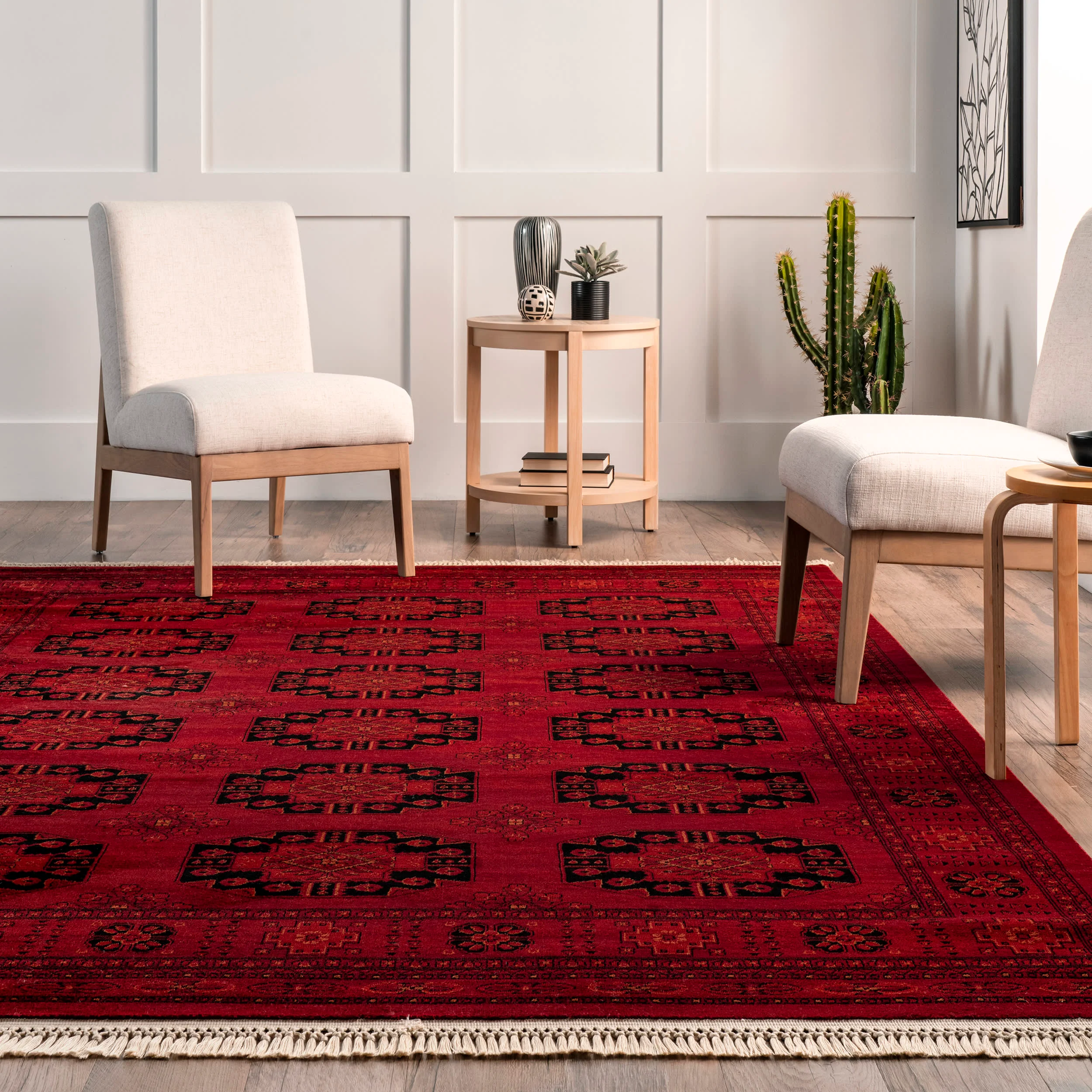 Hailey Persian Trellis Rug | Red - Image 4