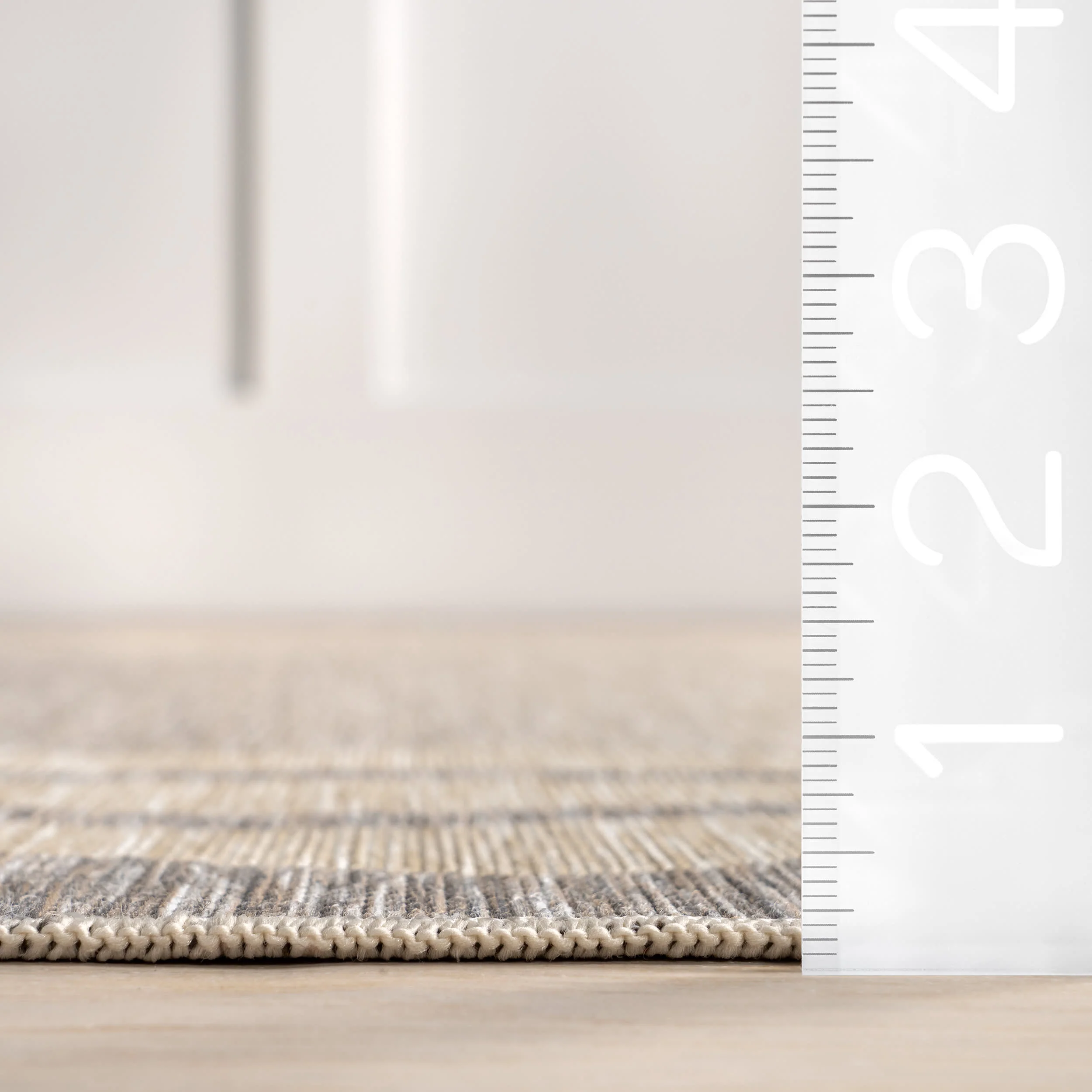 Haisley Wavey Bordered Indoor/Outdoor Rug | Light Grey - Image 6