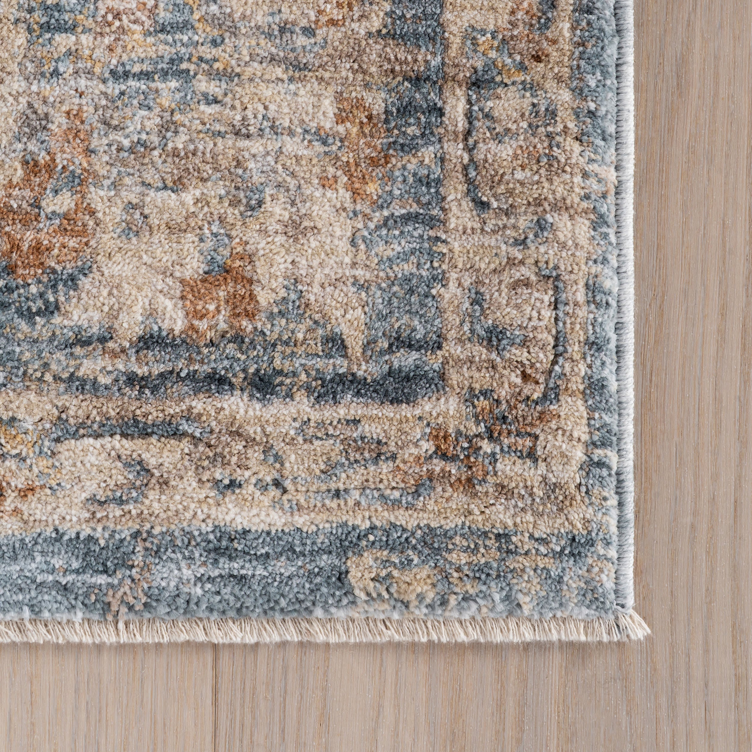 Halima Traditional Vintage Floral Rug | Blue - Image 4