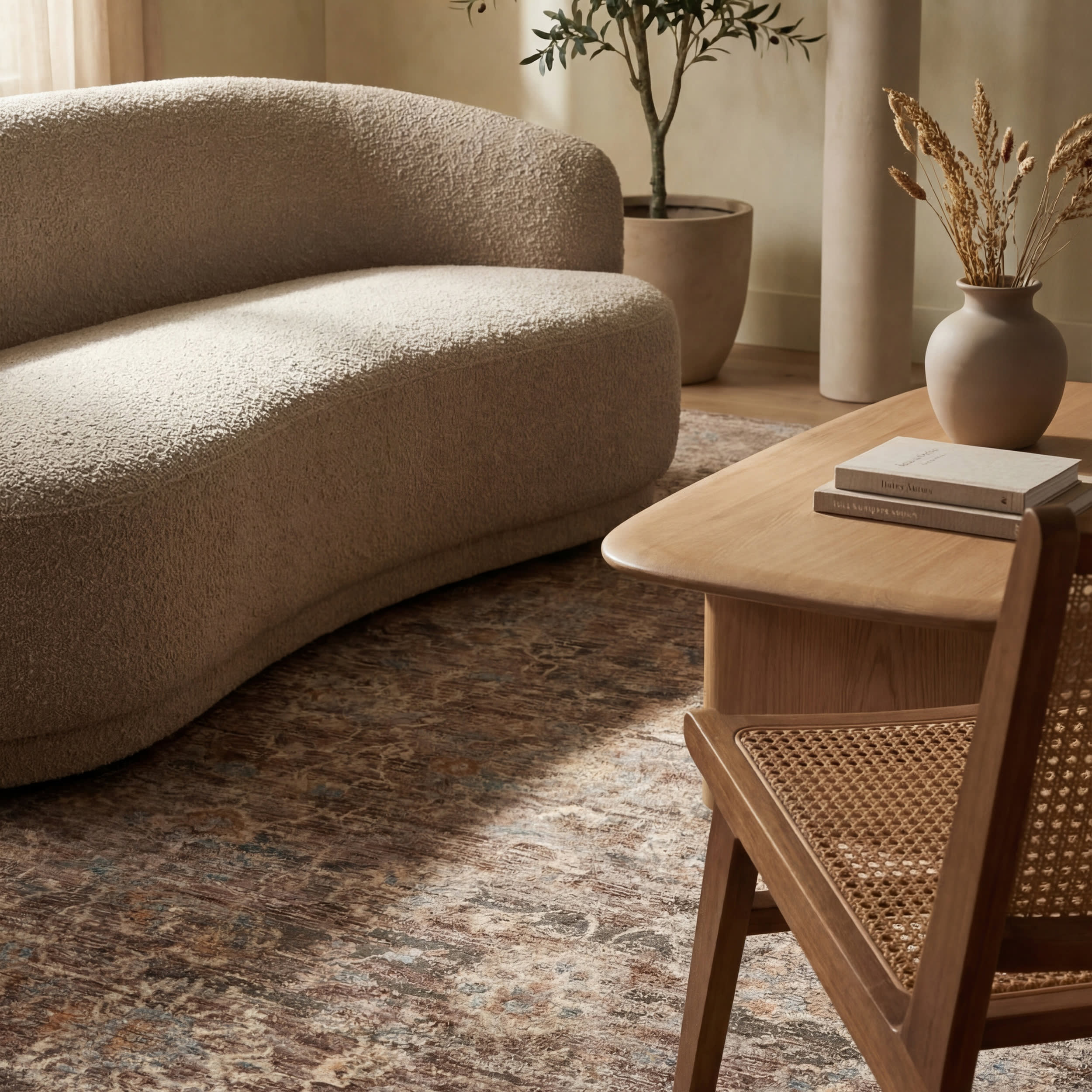 Halima Traditional Vintage Floral Rug | Brown - Image 5