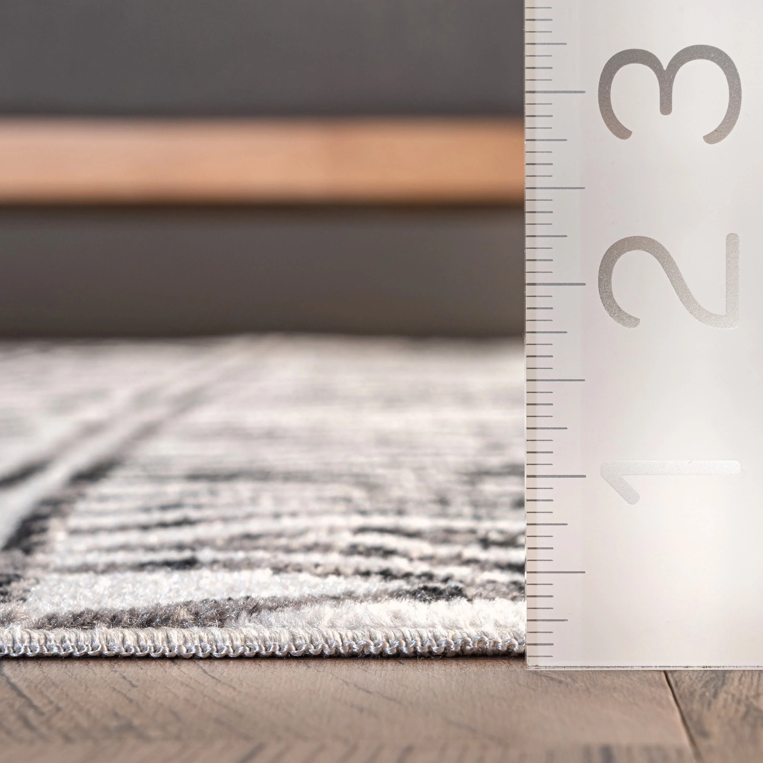 Halsey Banded Washable Rug | Grey - Image 5