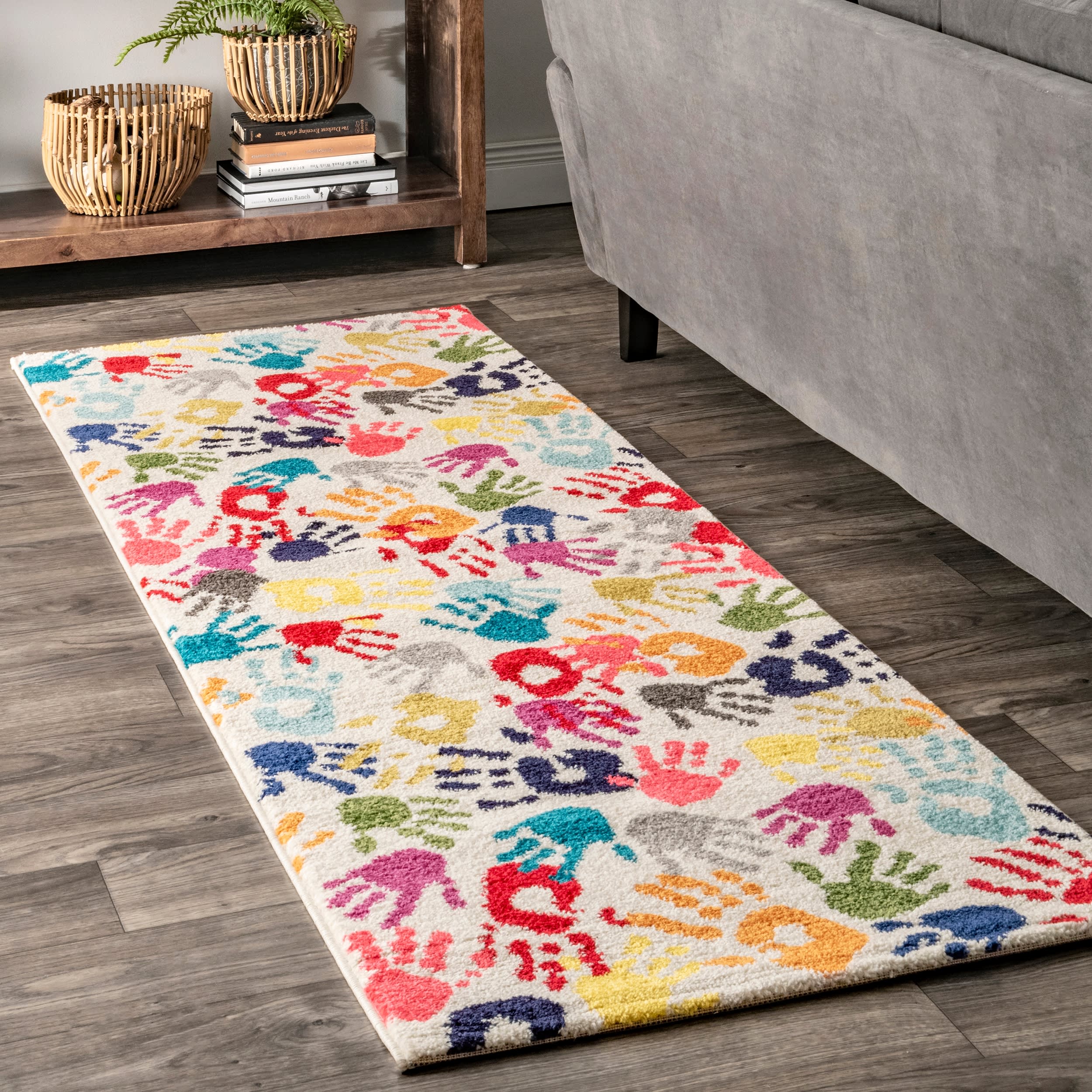 Handprint Collage Rug | Multicolor - Image 2