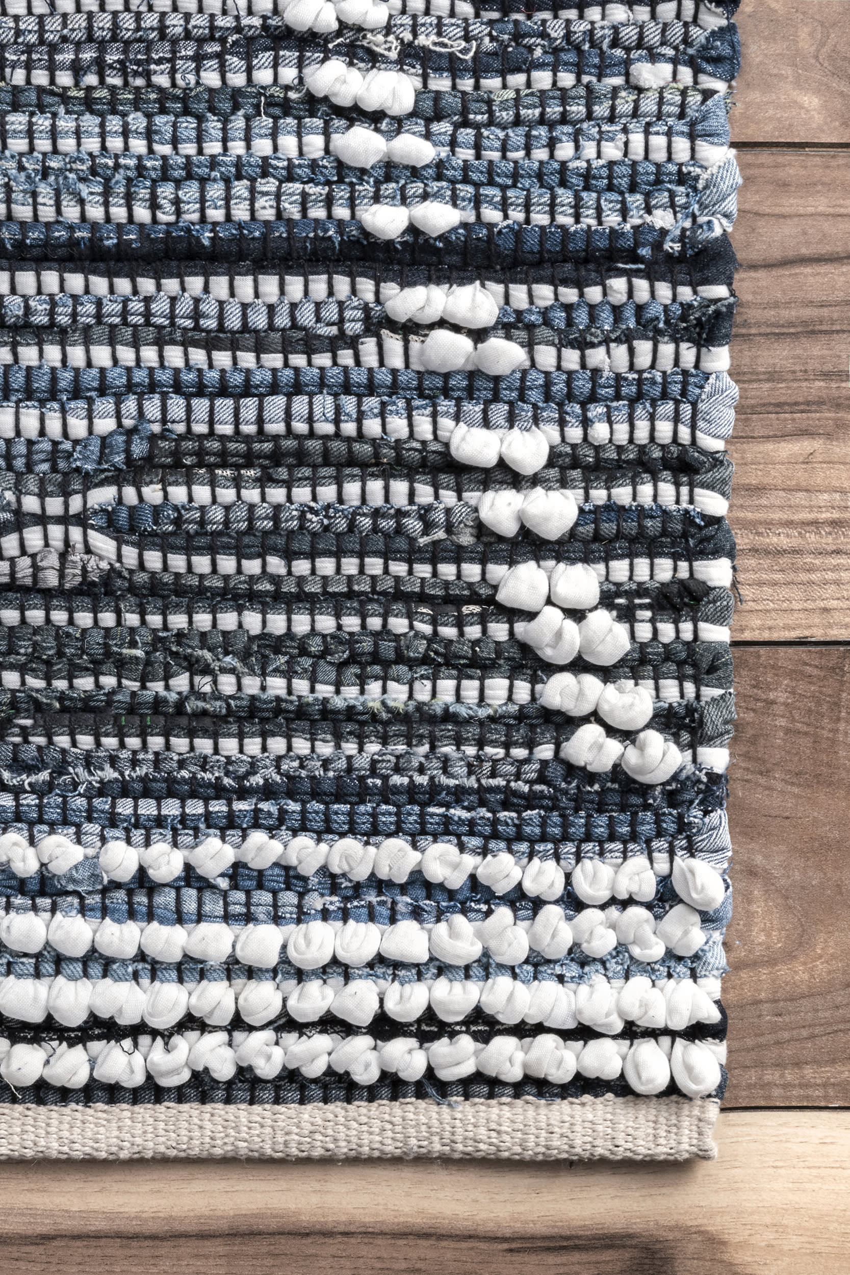 Handwoven Denim Rug | Blue - Image 3